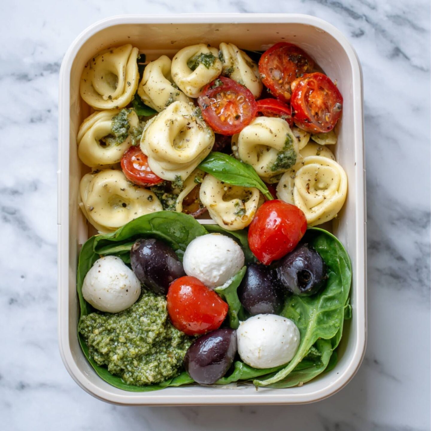 cold tortellini lunchbox
