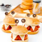 halloween monster meatball sliders