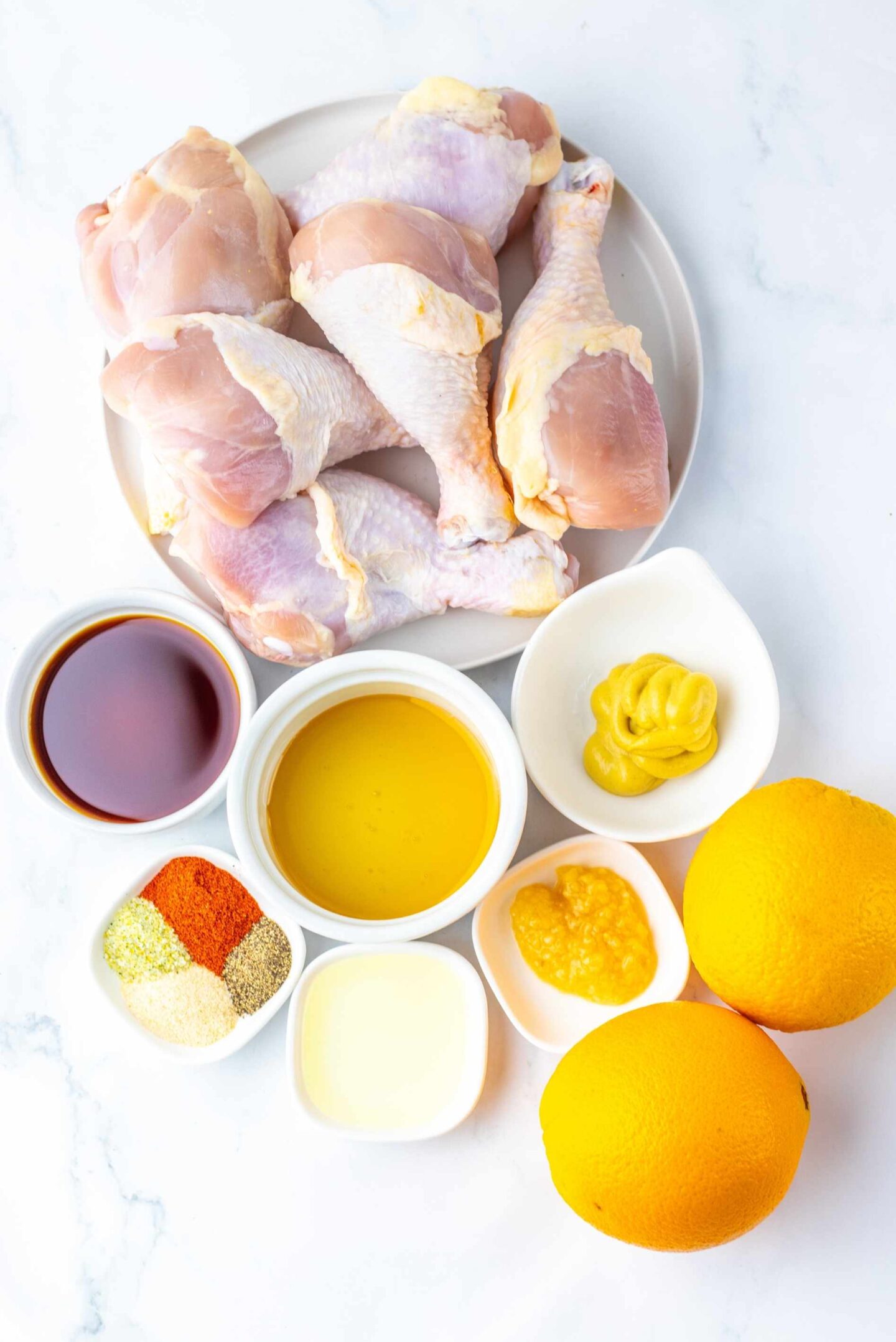 orange chicken leg ingredients