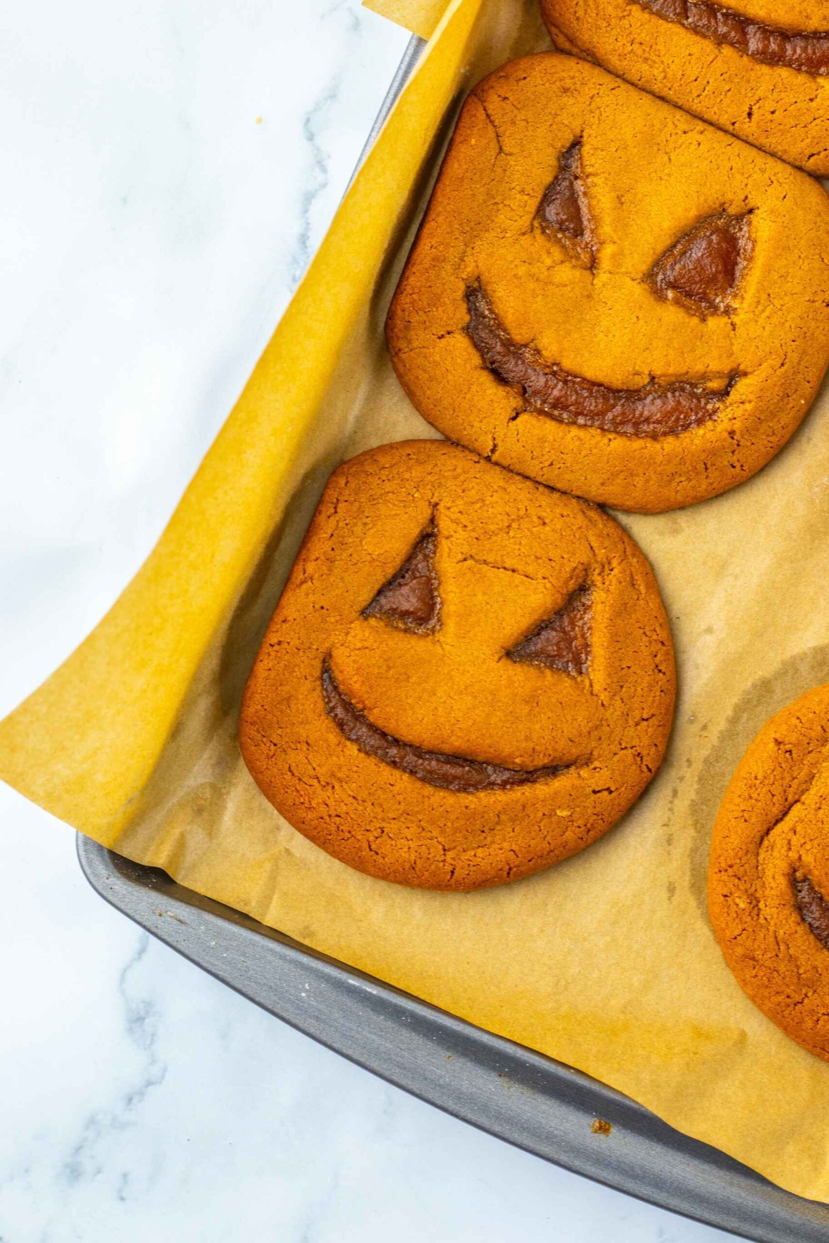 pumpkin face cookies upclose