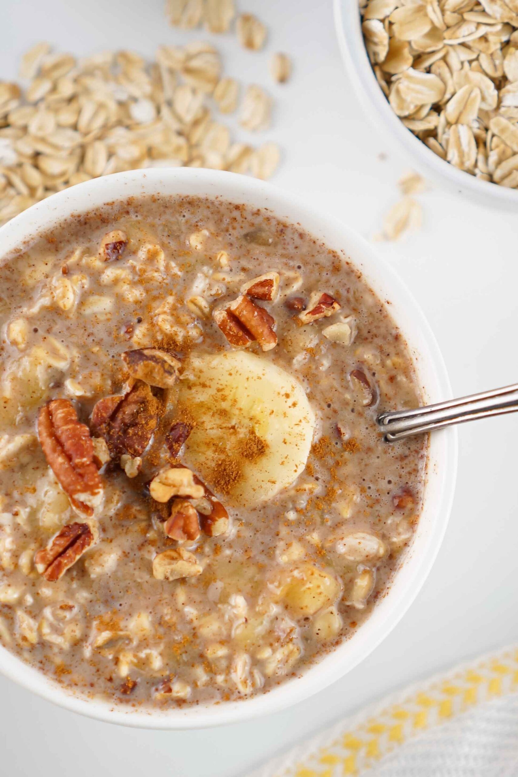 banana oats in bowl