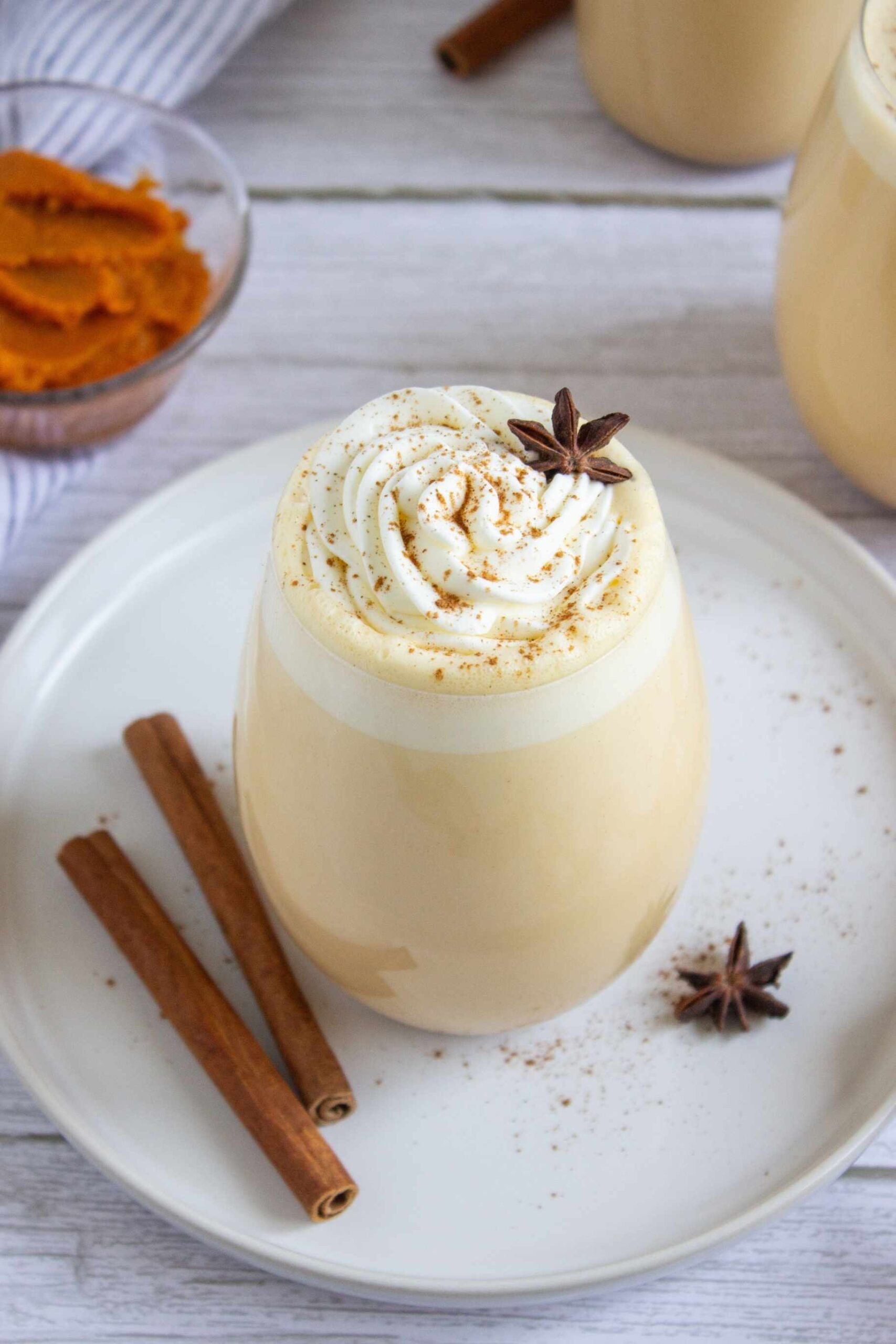 chilled spiced eggnog