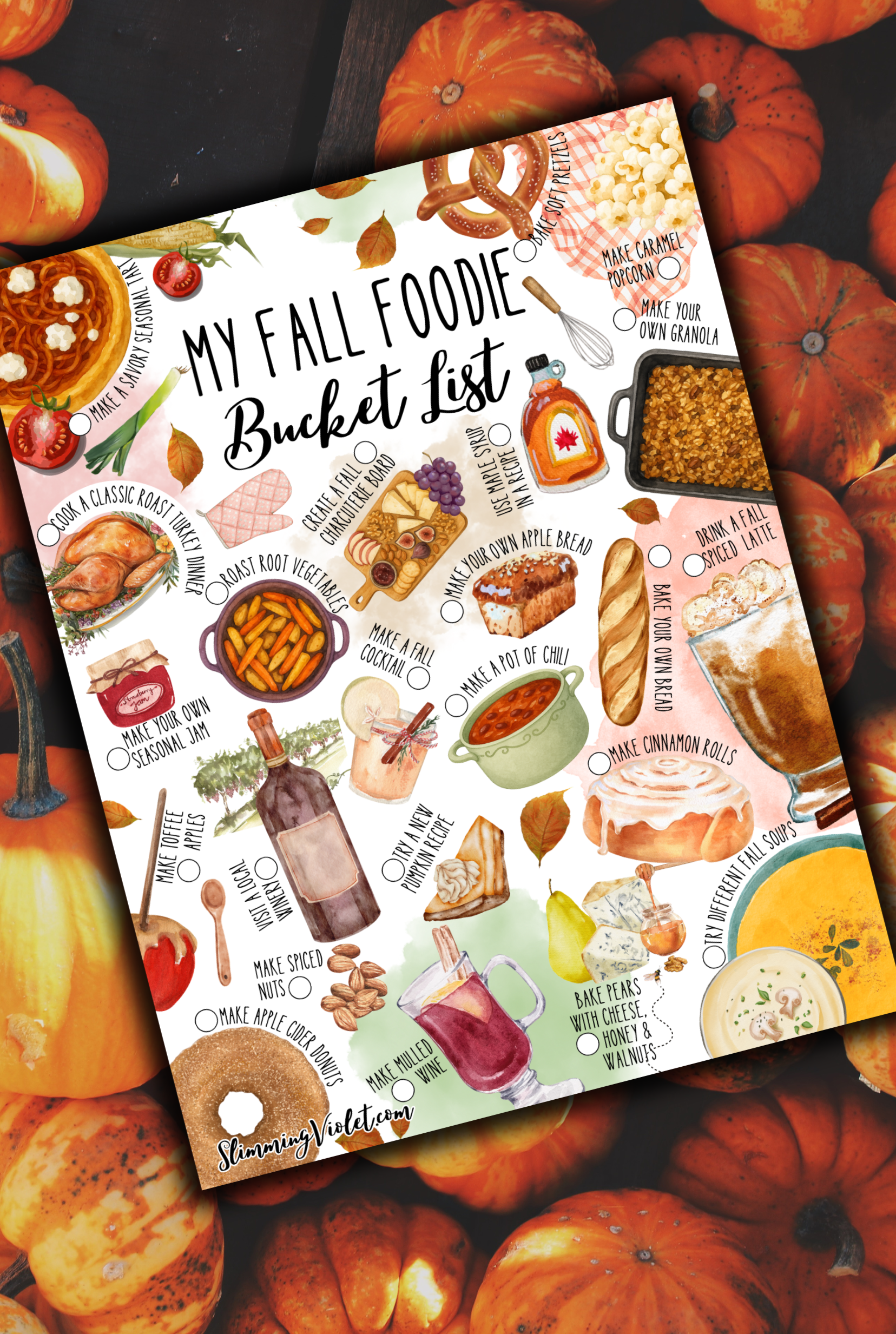 fall food and drink bucket list