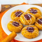 gingerbread cranberry thumbprint cookies