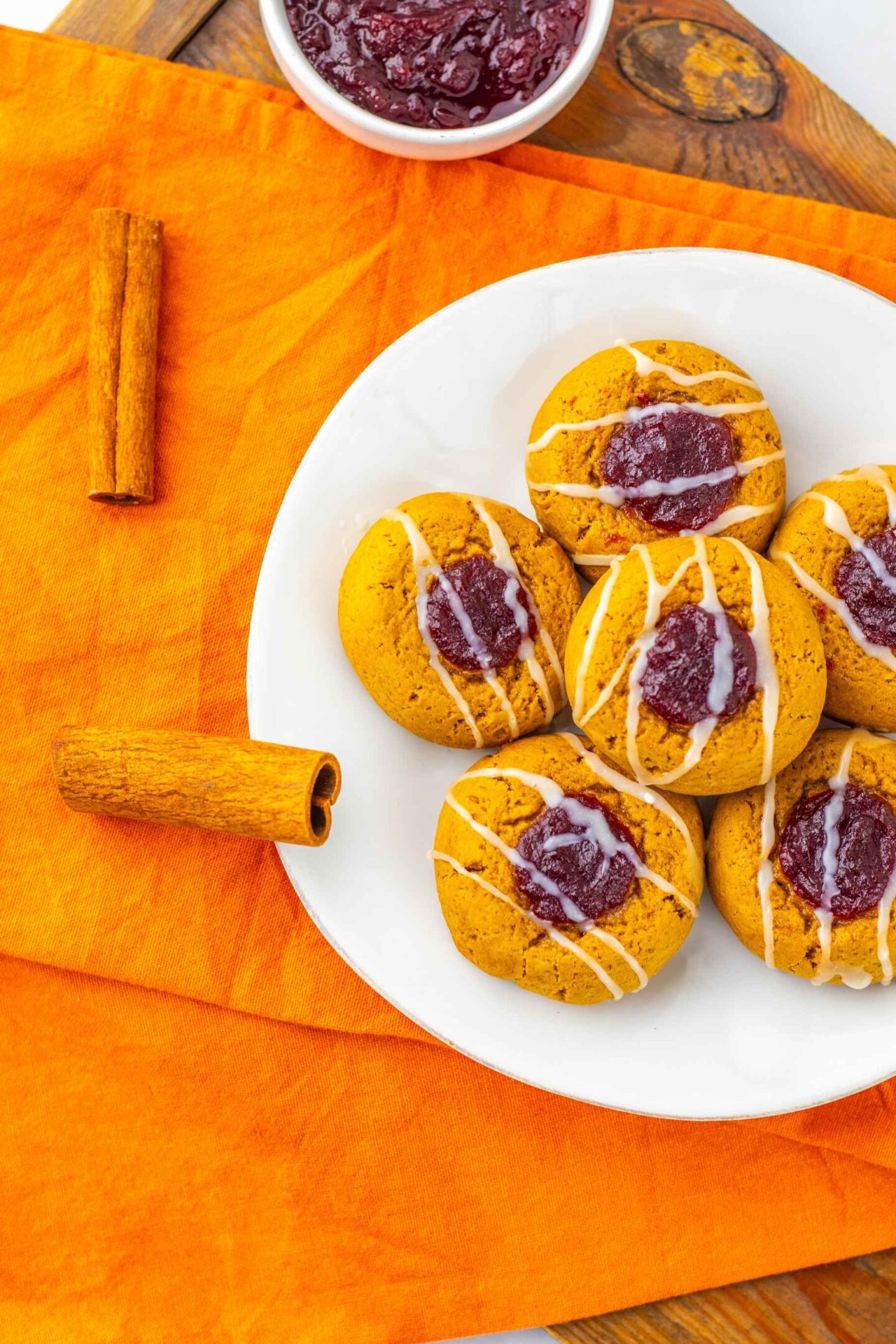 overhead thumbprint cookies