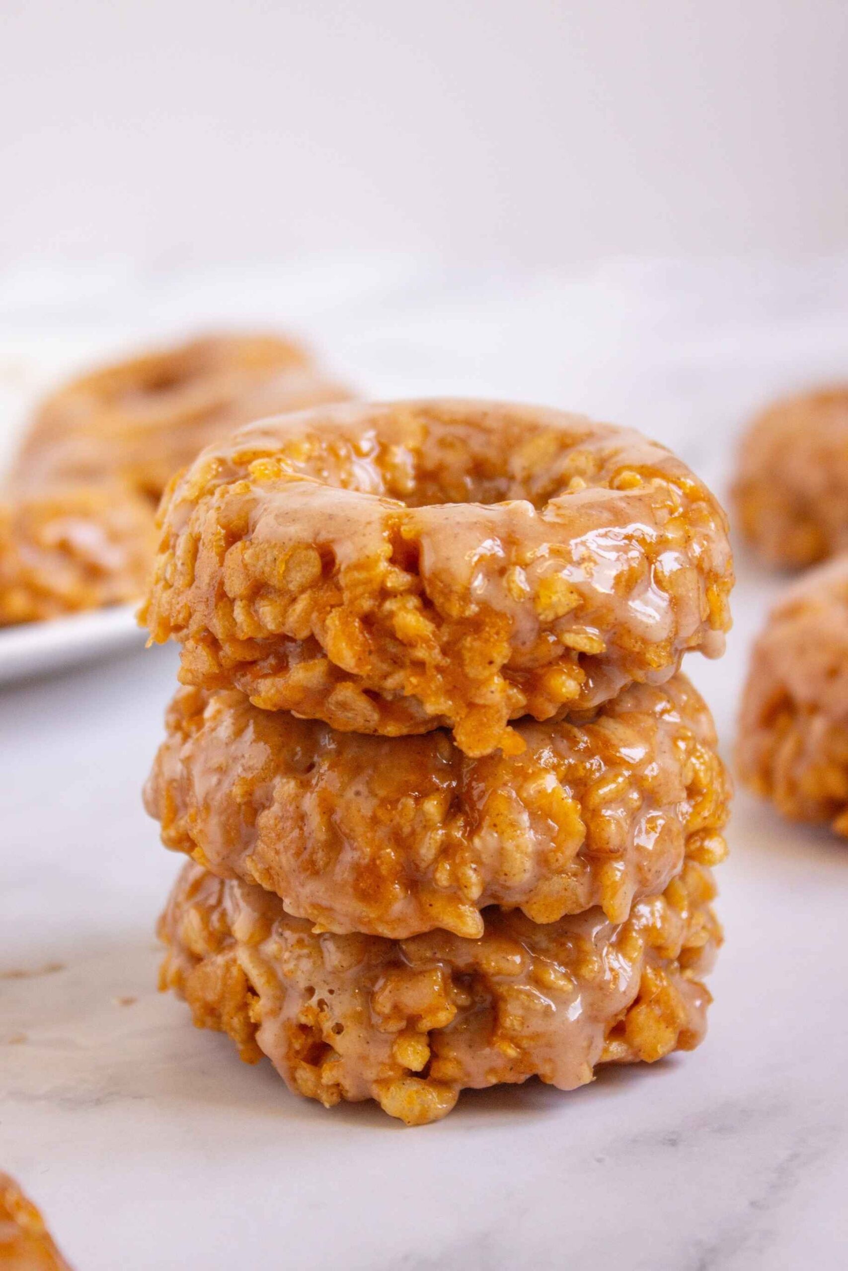 pumpkin rice krispie donuts