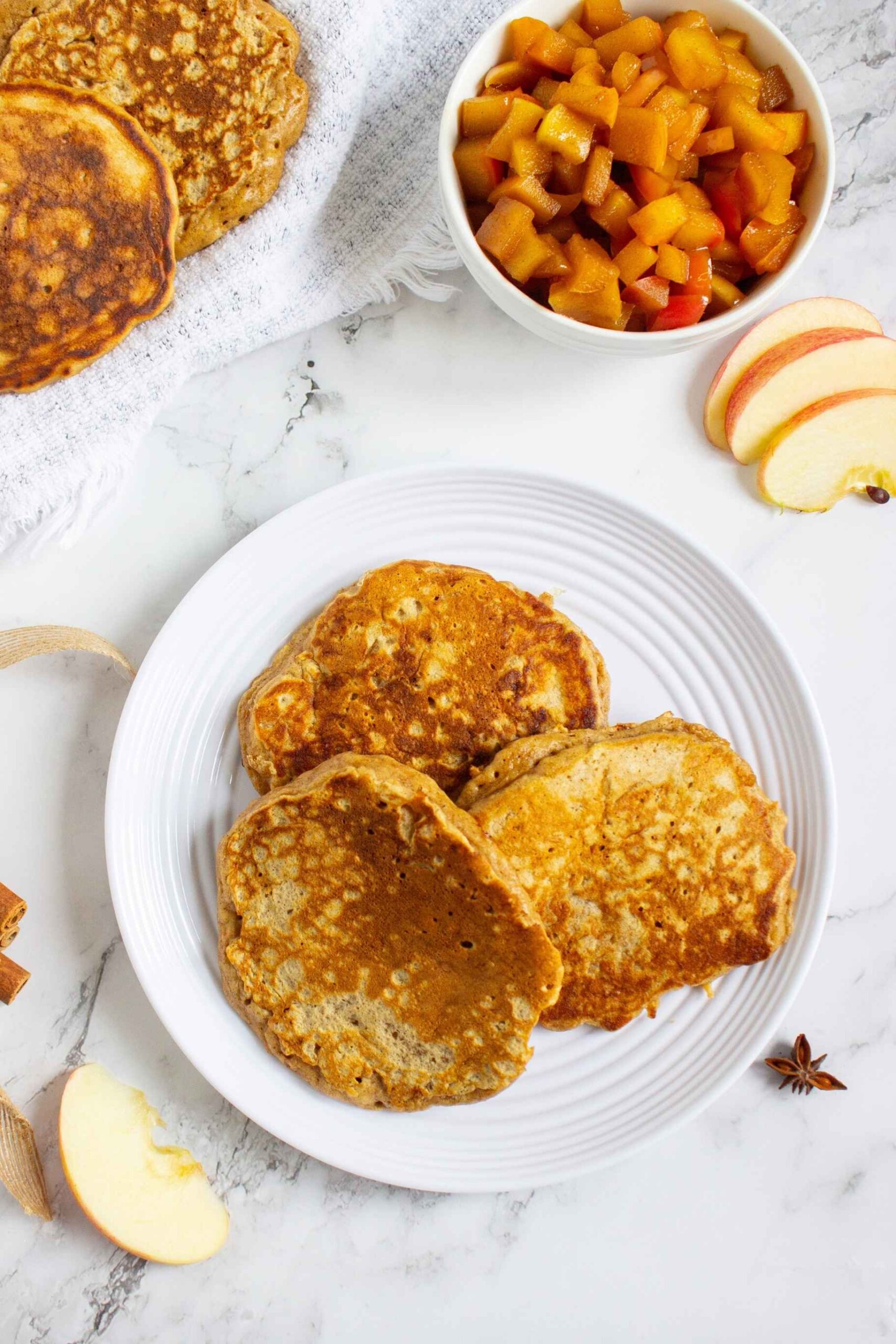 spiced pancakes on plate