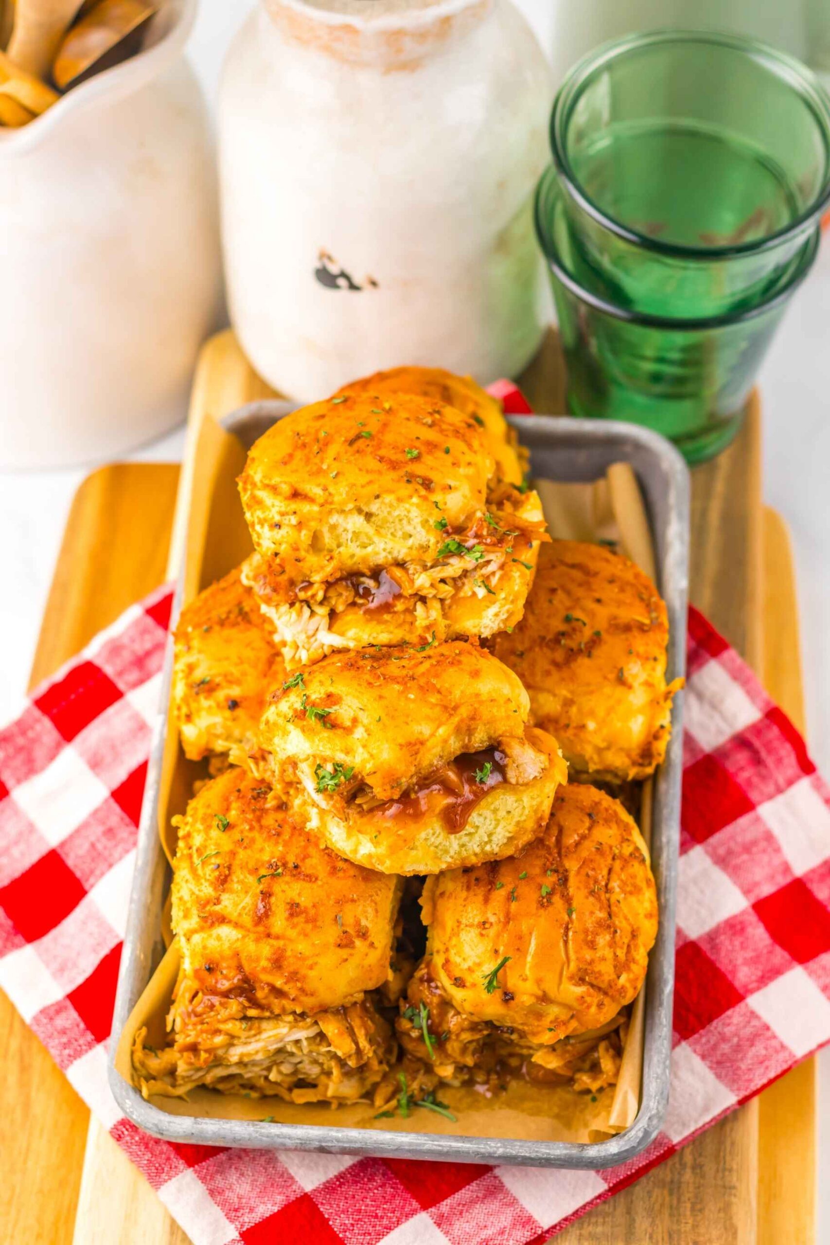 stacked cranberry turkey sliders