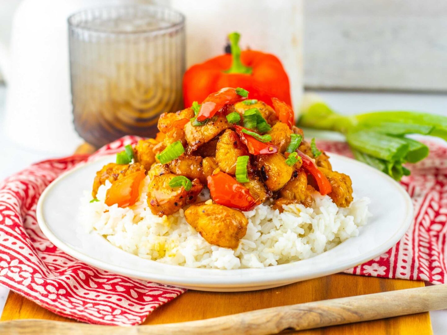honey pepper chicken with rice