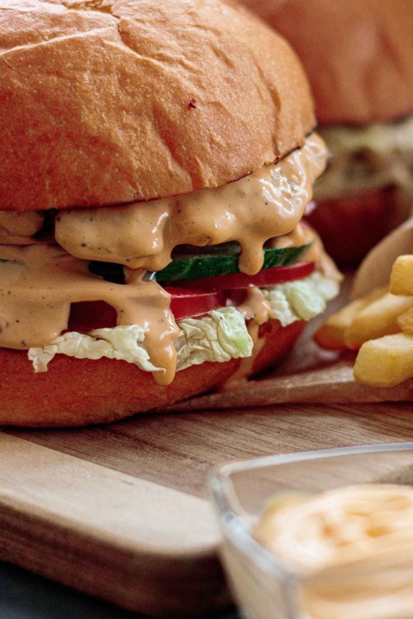 burger and fries