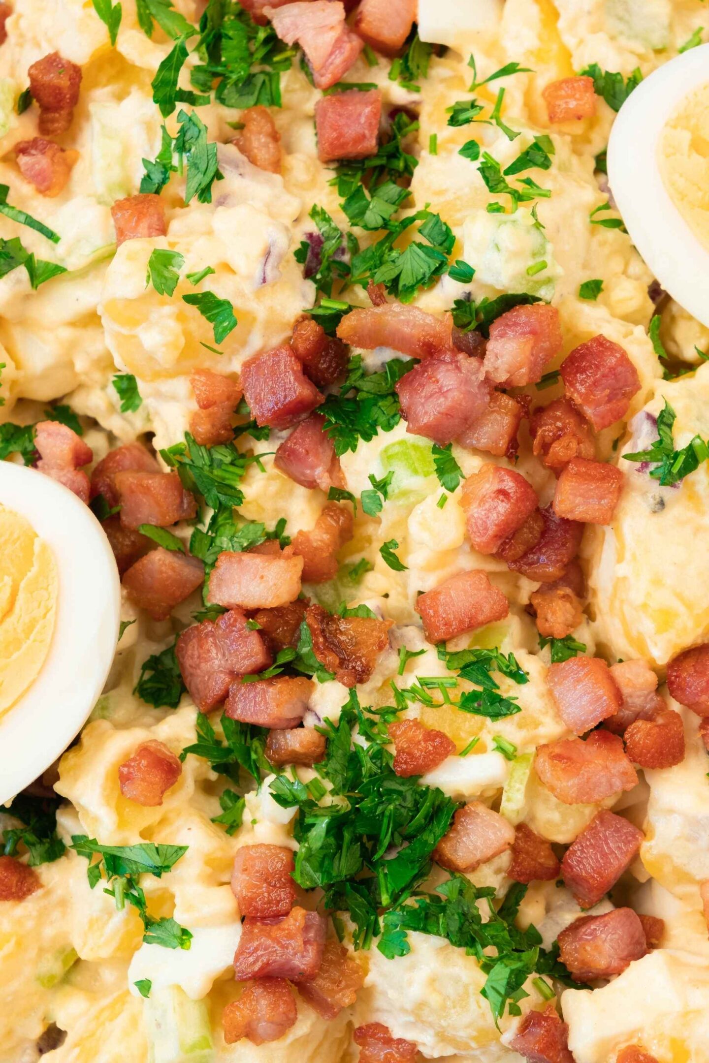 closeup steakhouse potato salad
