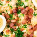 closeup steakhouse potato salad