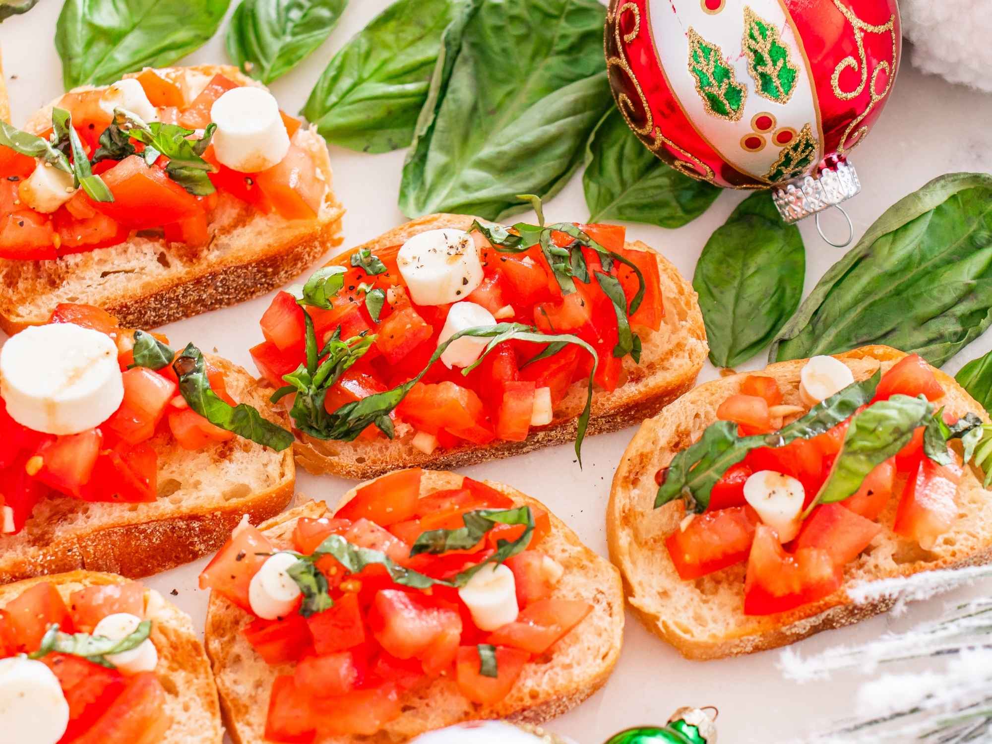 closeup xmas bruschetta