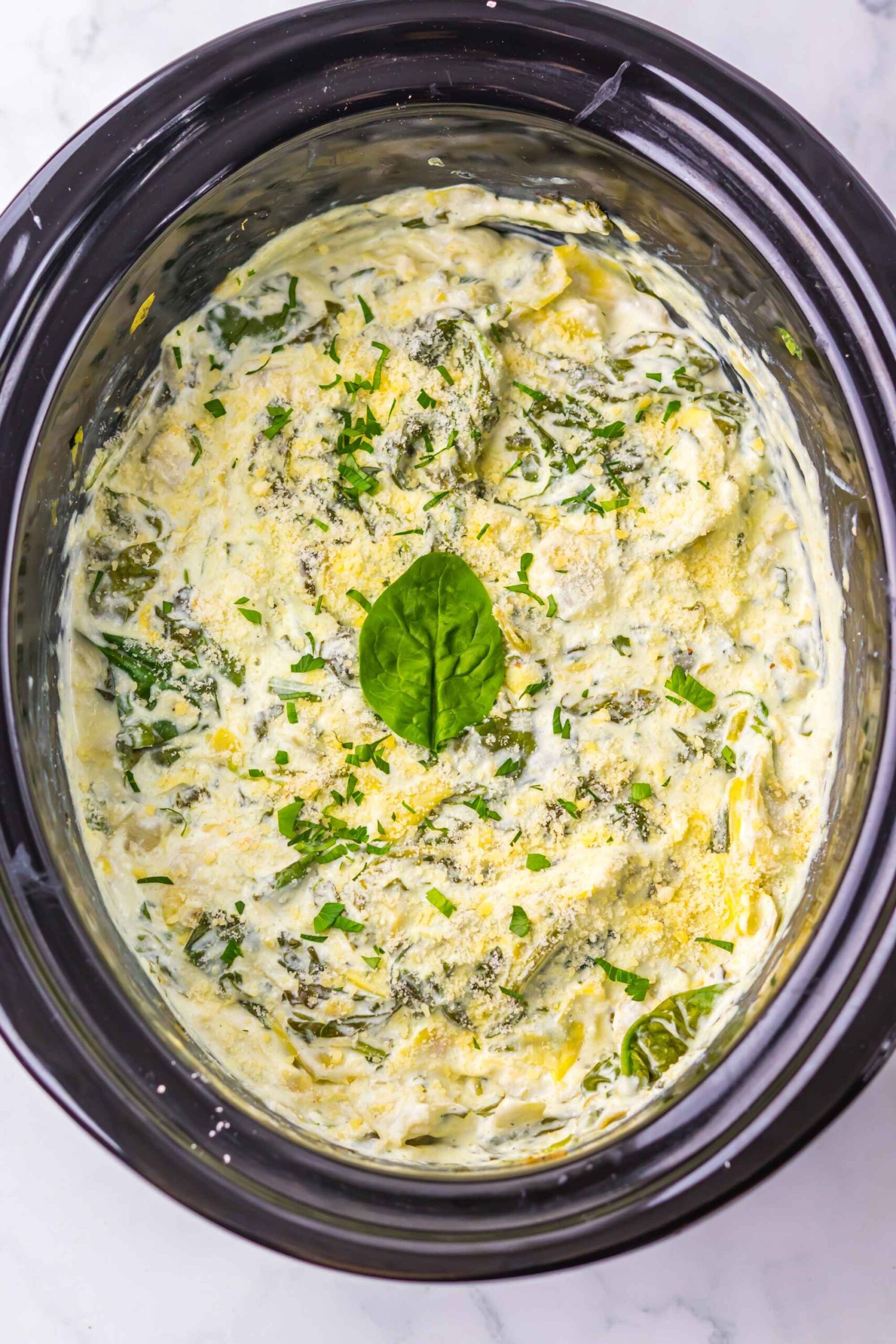 crockpot spinach artichoke dip