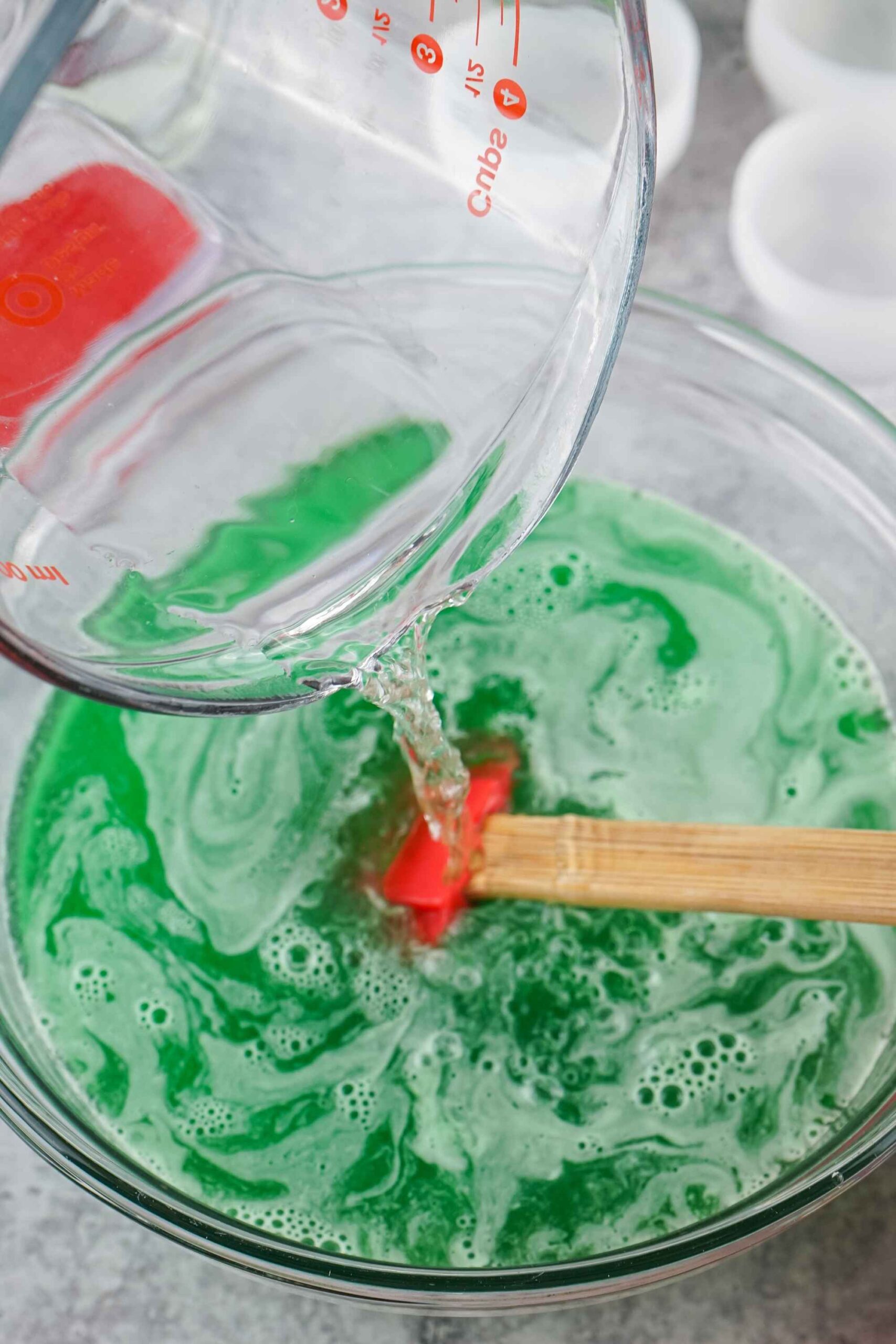 green xmas tree jello mix