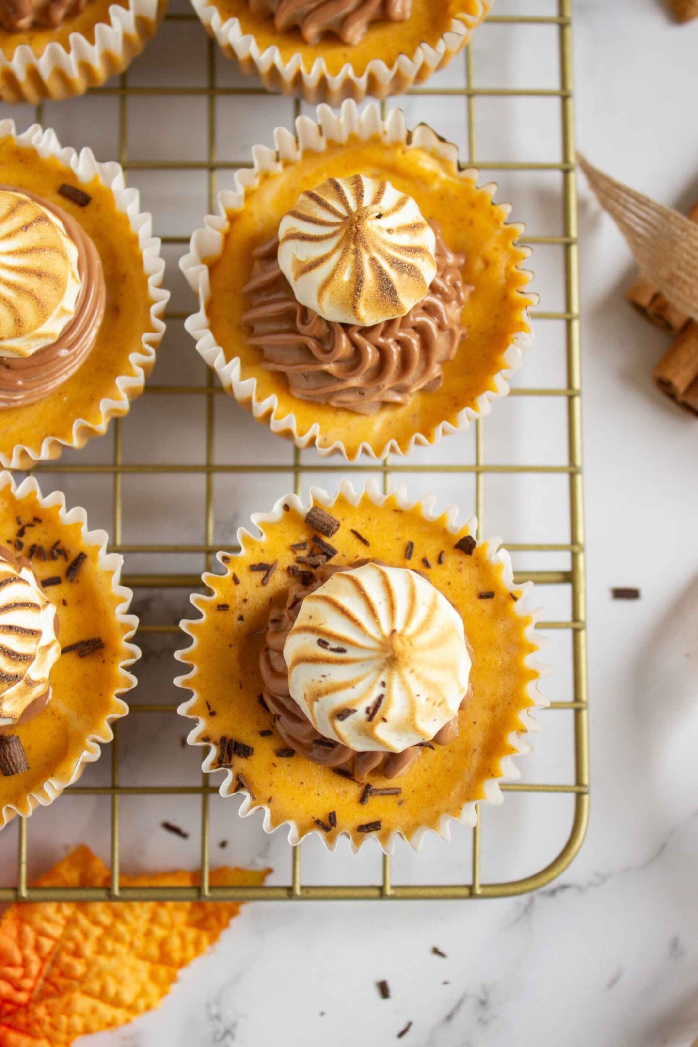 mini pumpkin cheesecakes