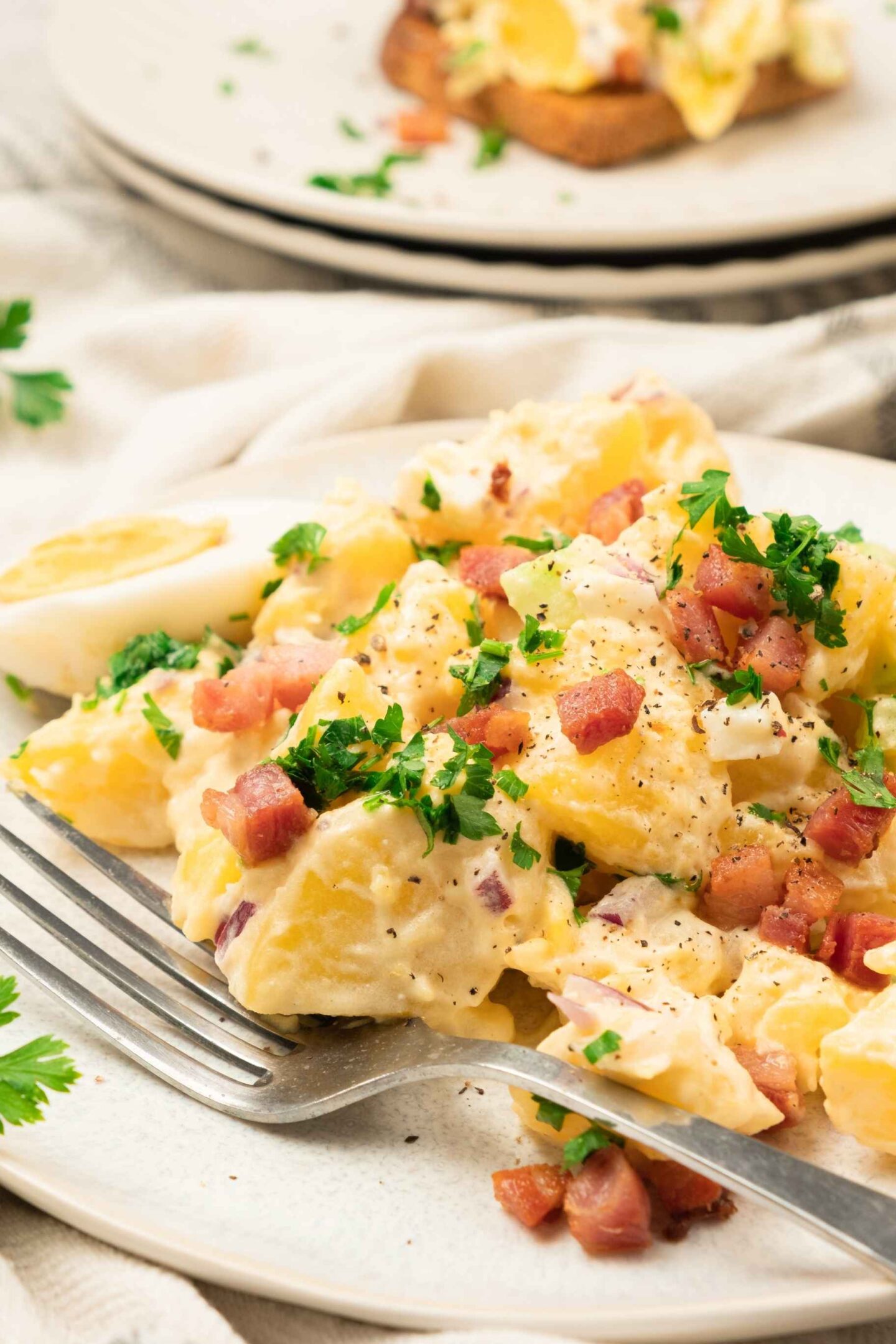 steakhouse potato salad on plate