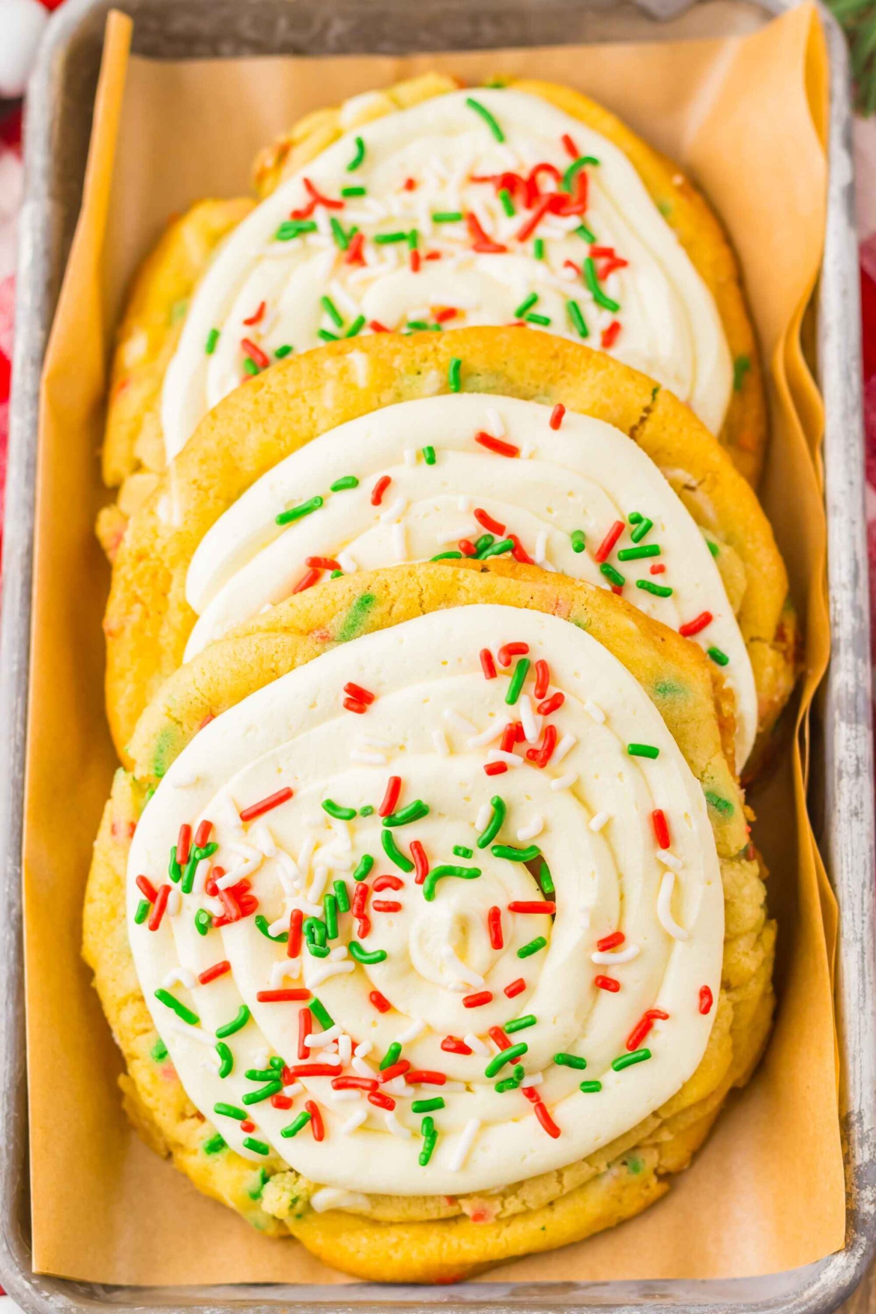 xmas cake batter cookies