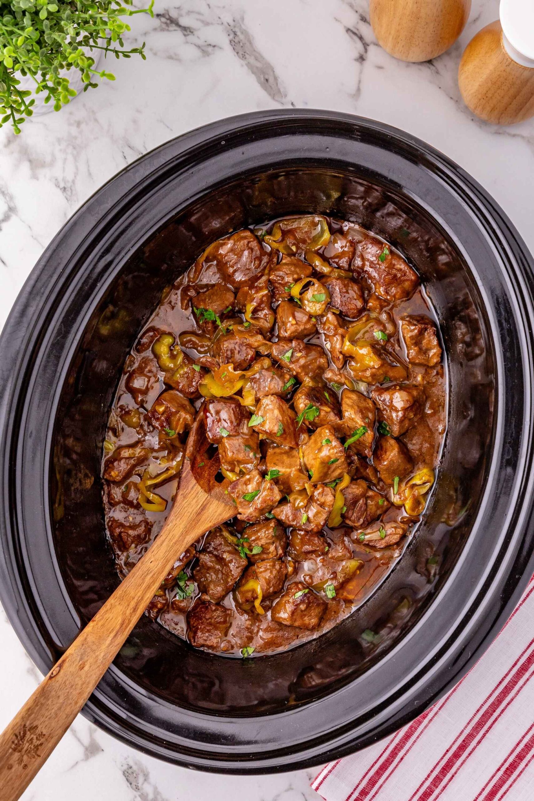crockpot mississippi steak bites