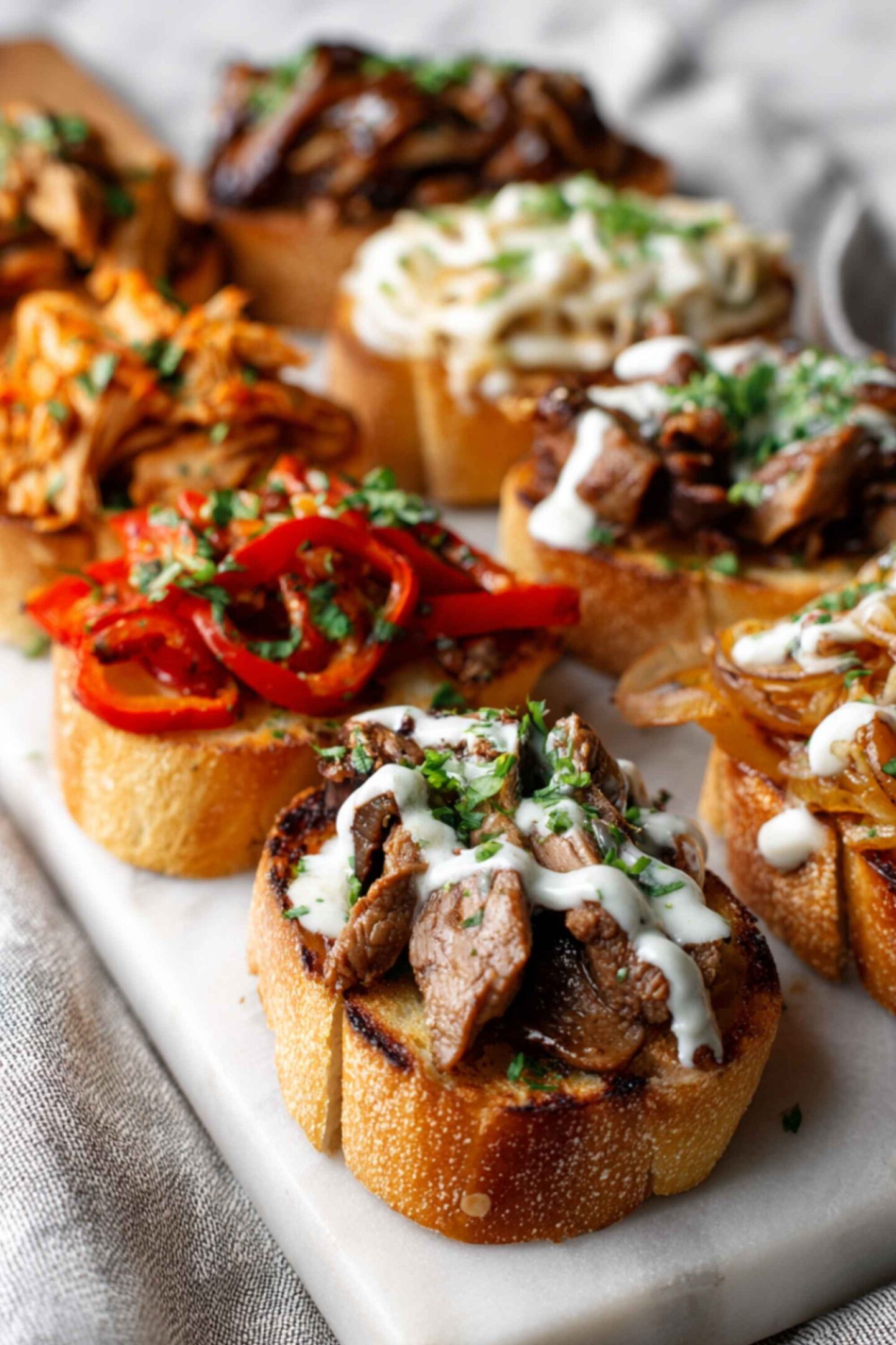 game day crostini bar
