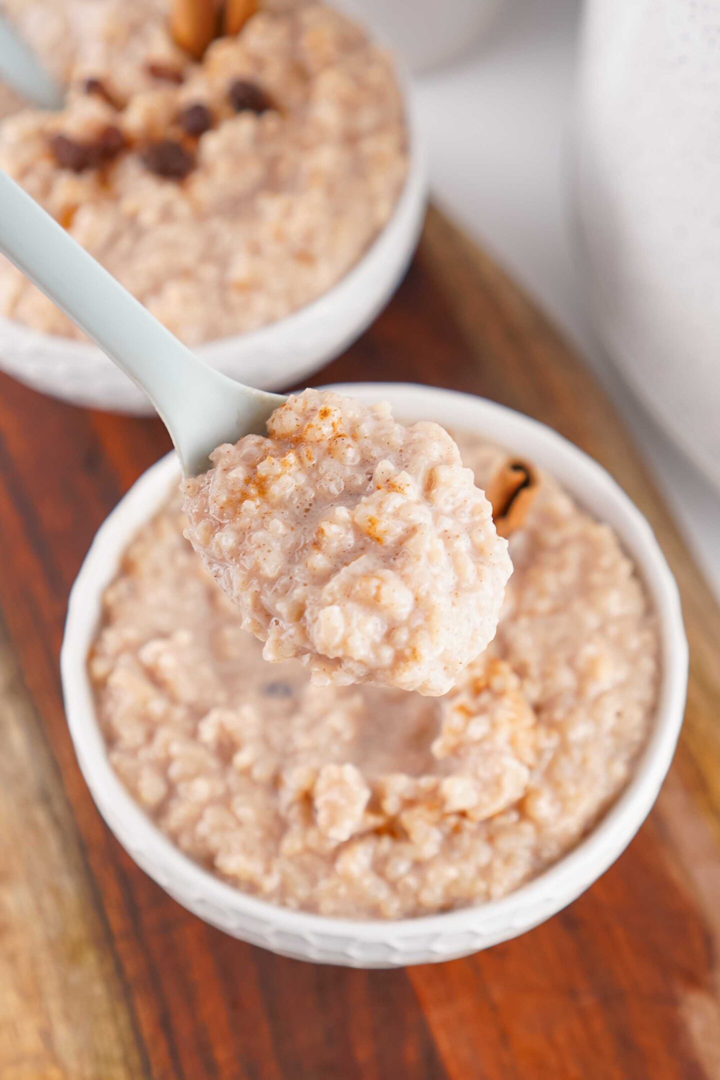 slow cooked crockpot rice pudding