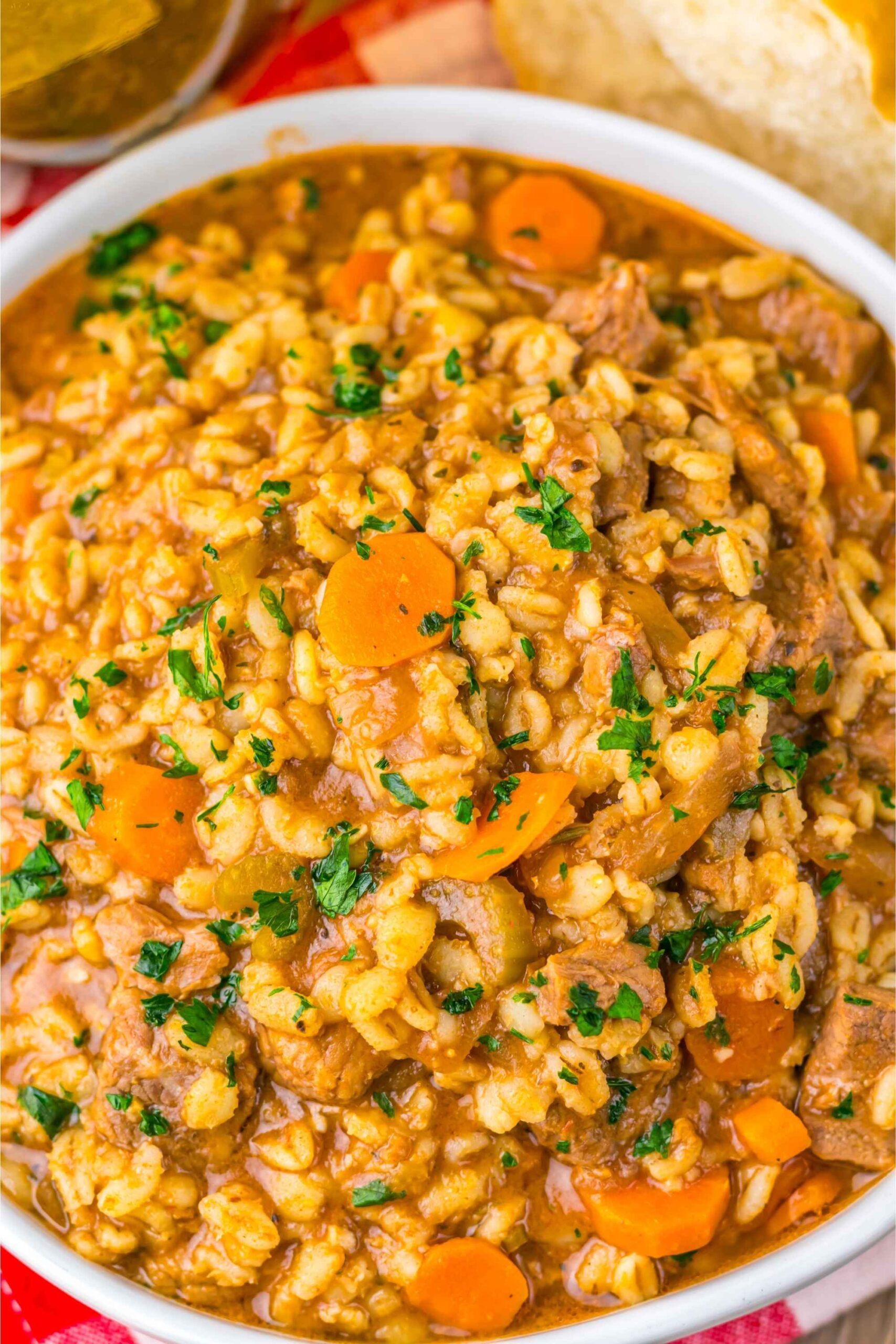 slow cooker beef and barley soup