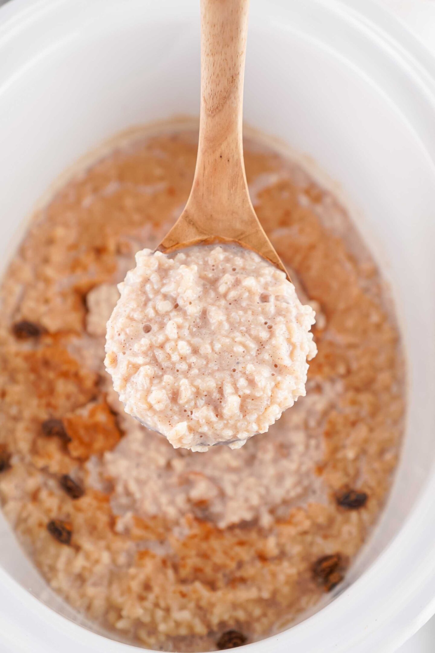 slow cooker rice pudding