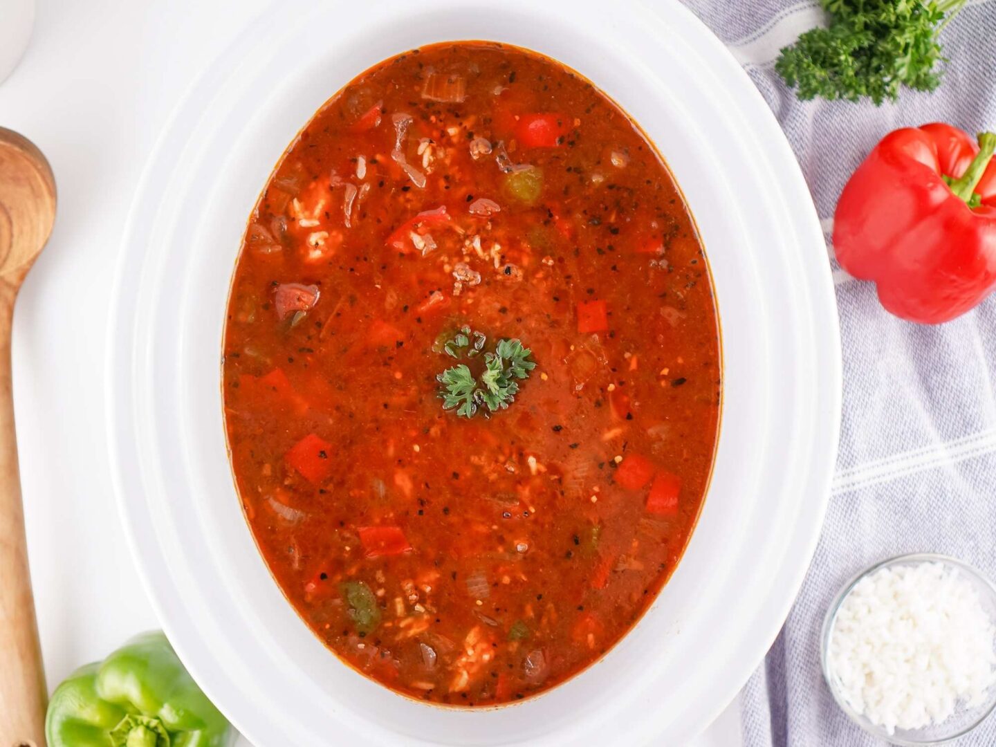 slow cooker stuffed pepper soup