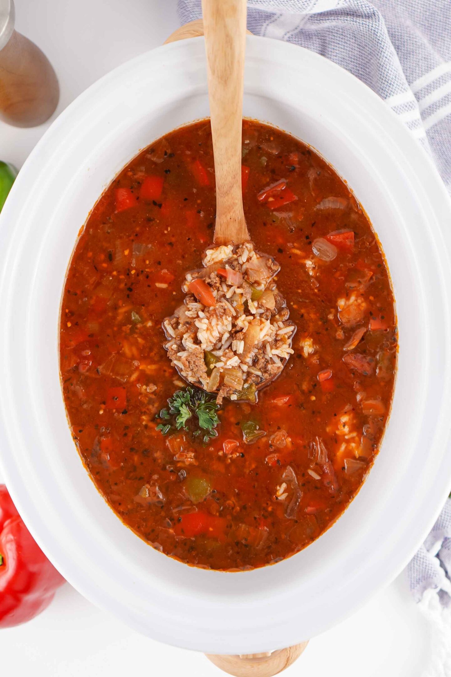 stuffed pepper soup crockpot