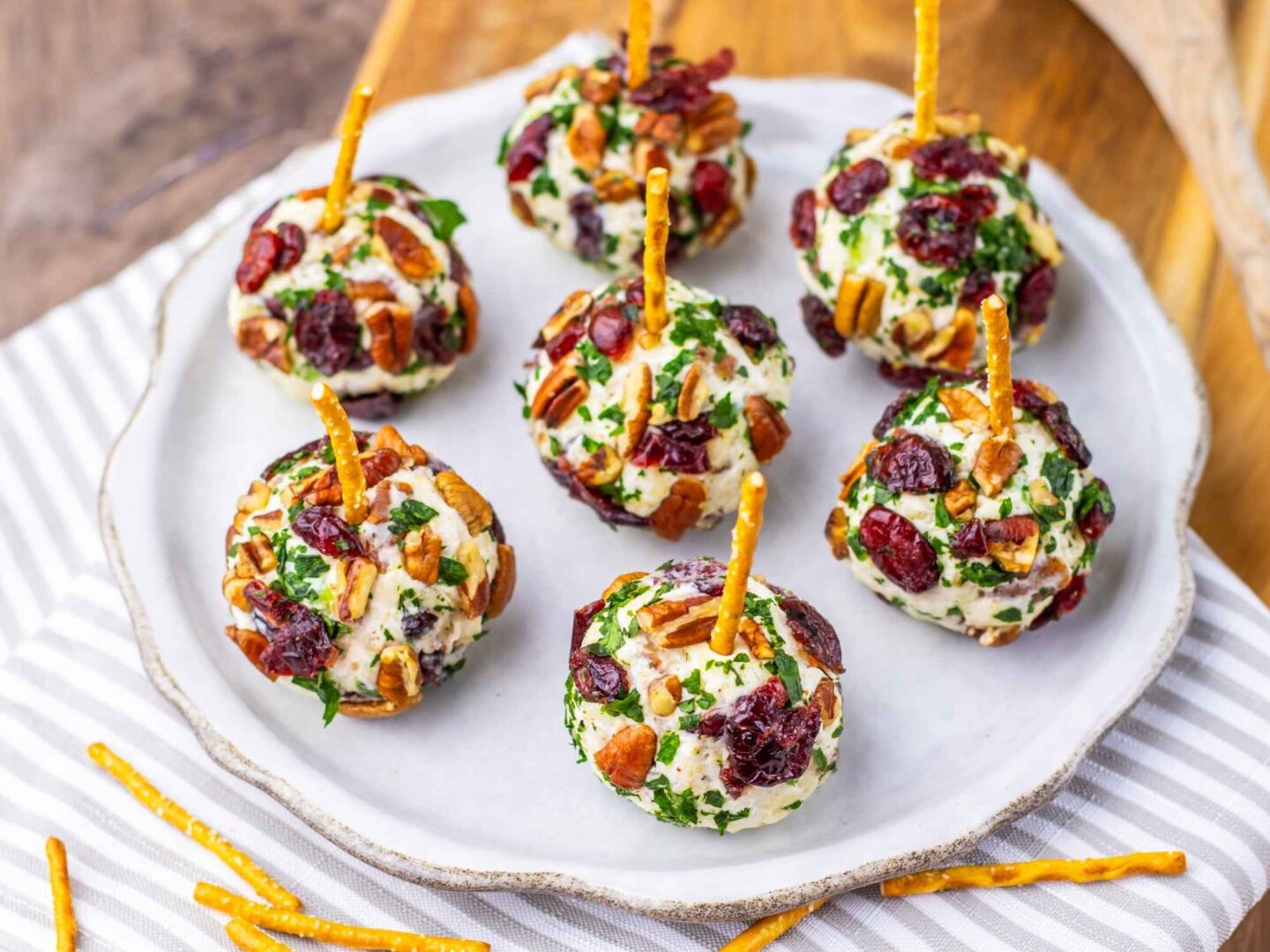 cheese balls on plate