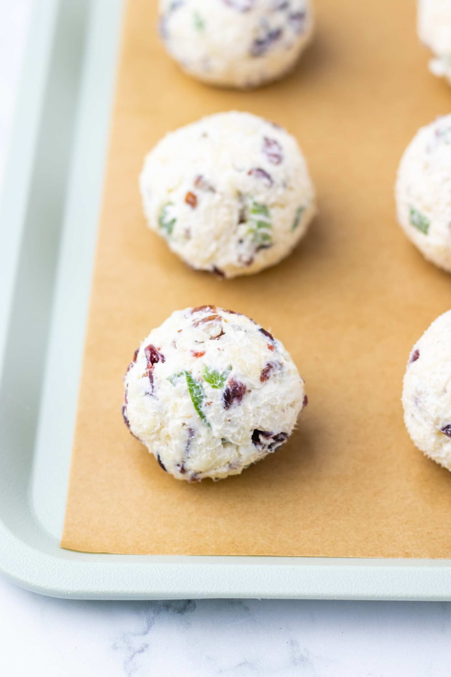 cranberry cheese ball prep