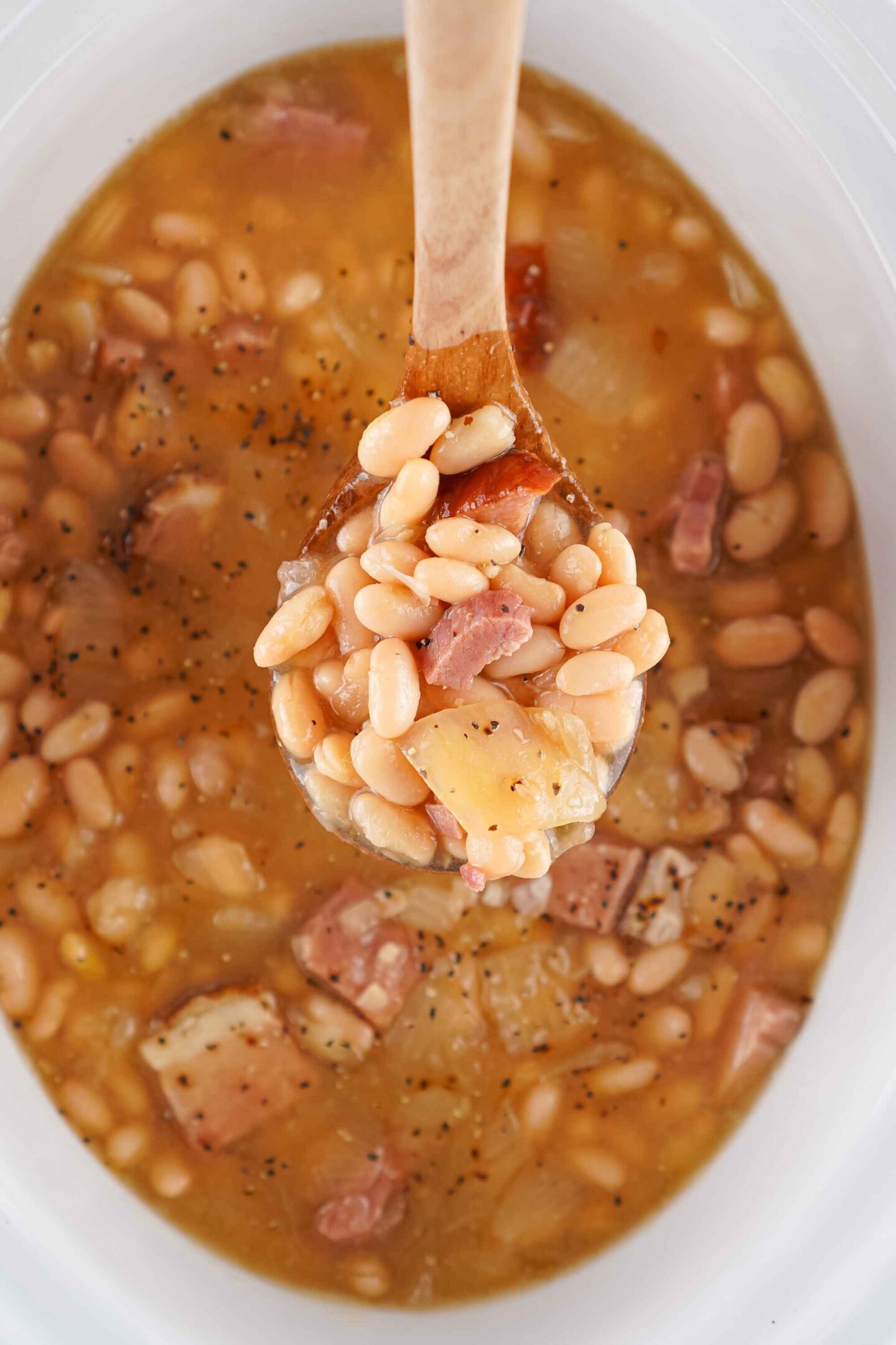 crockpot ham and bean soup
