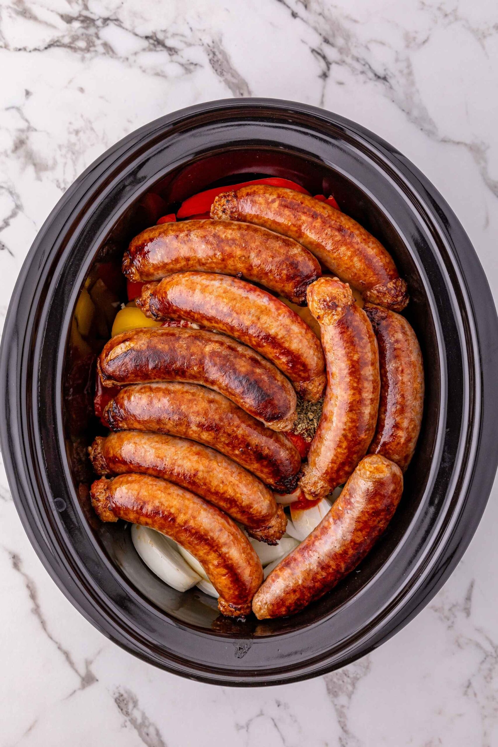 Crockpot Sausage & Peppers - Slimming Violet - Recipes & Cooking Advice