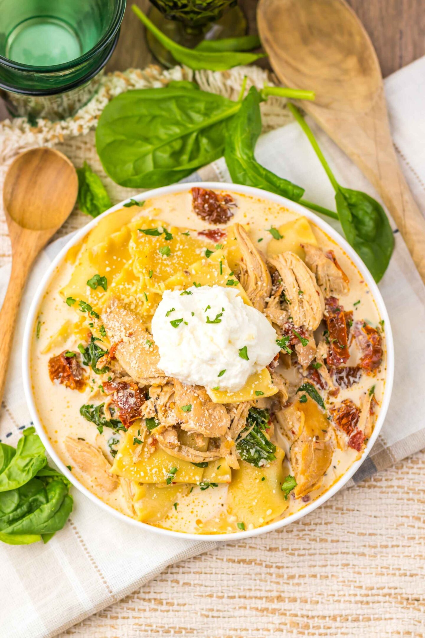 crockpot white lasagna soup