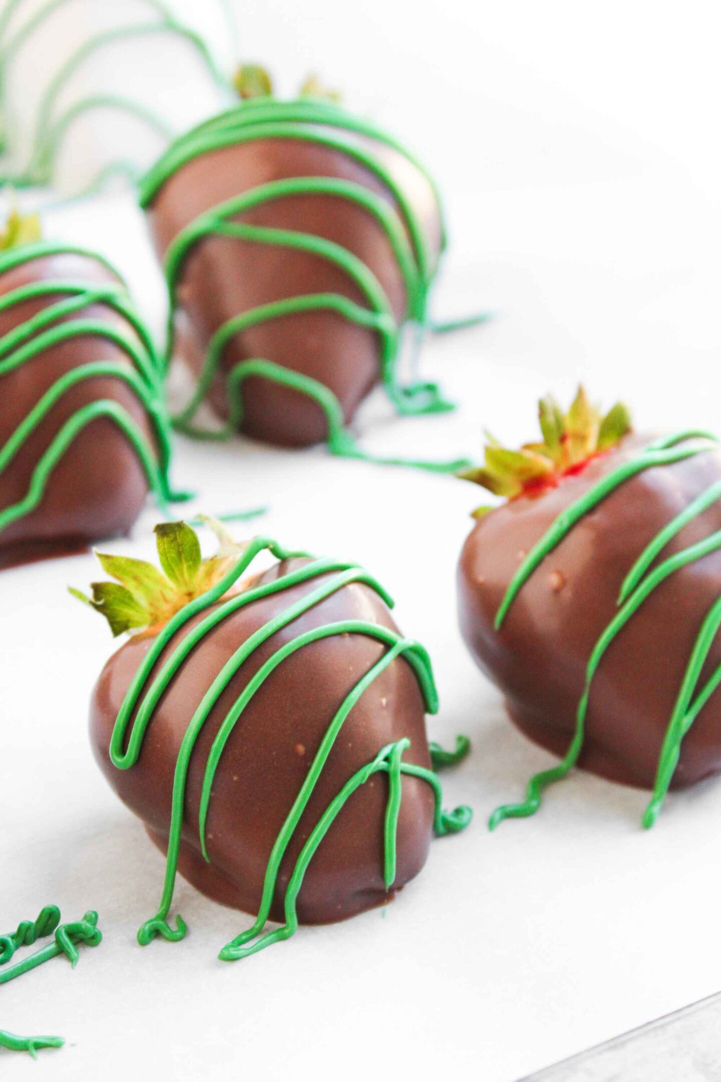 drizzled strawberries