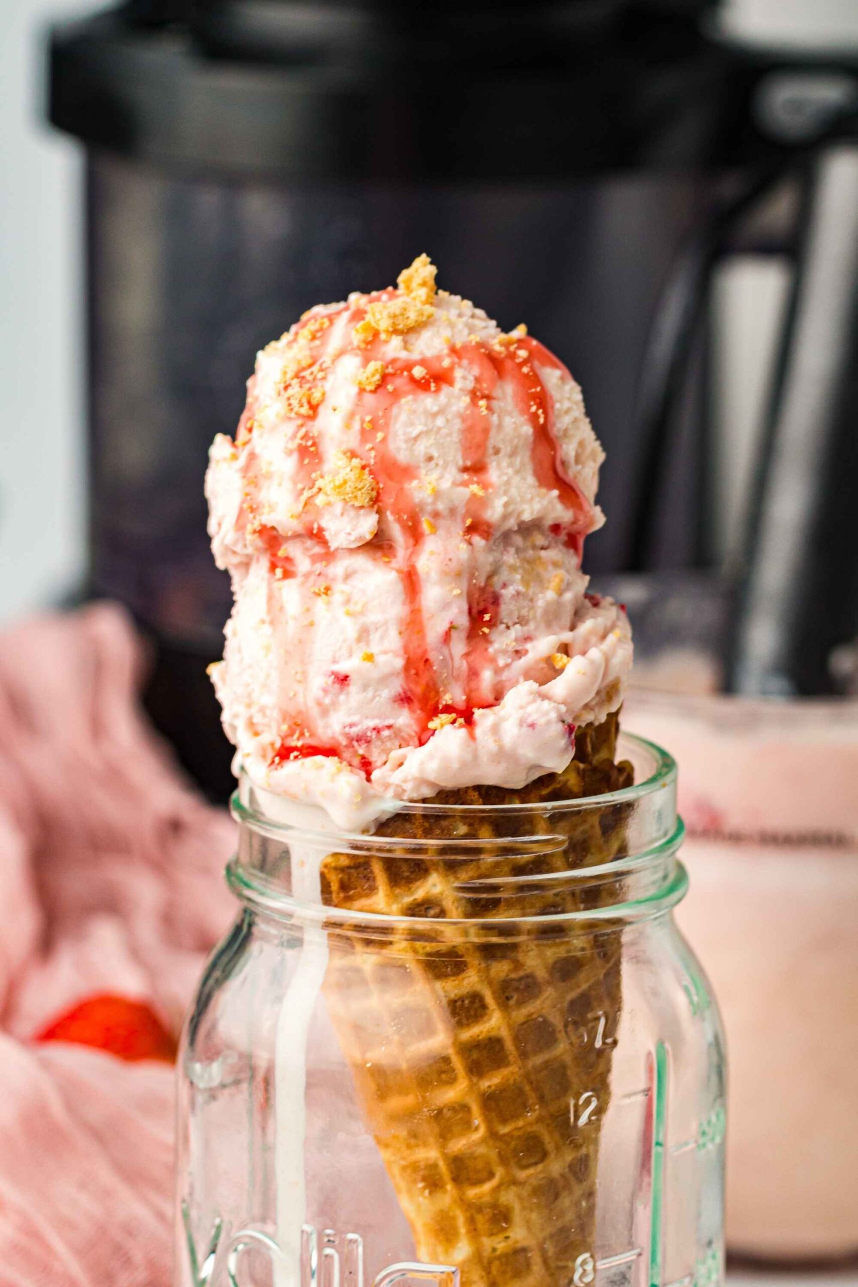 ninja creami strawberry cheesecake