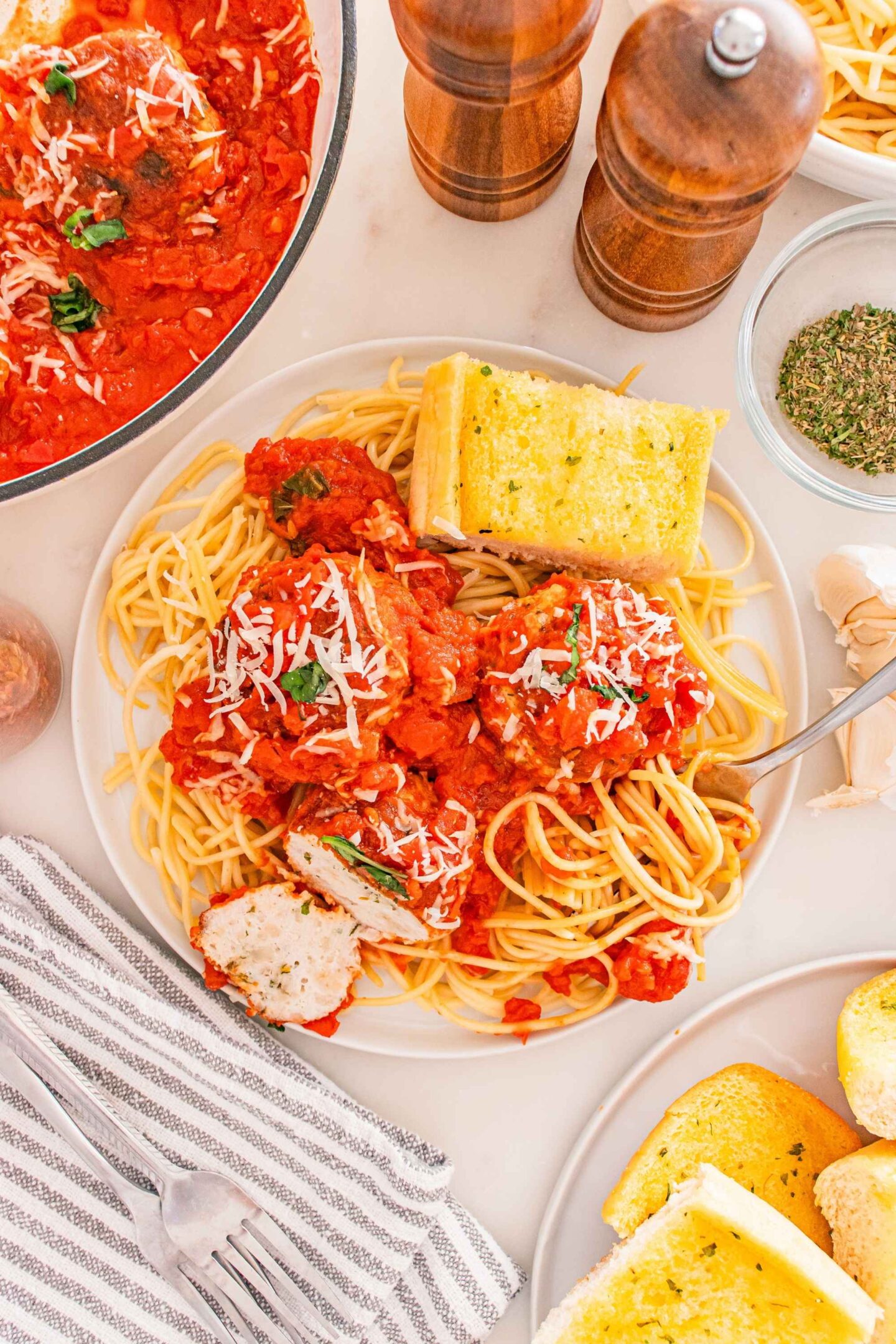 overhead turkey meatballs