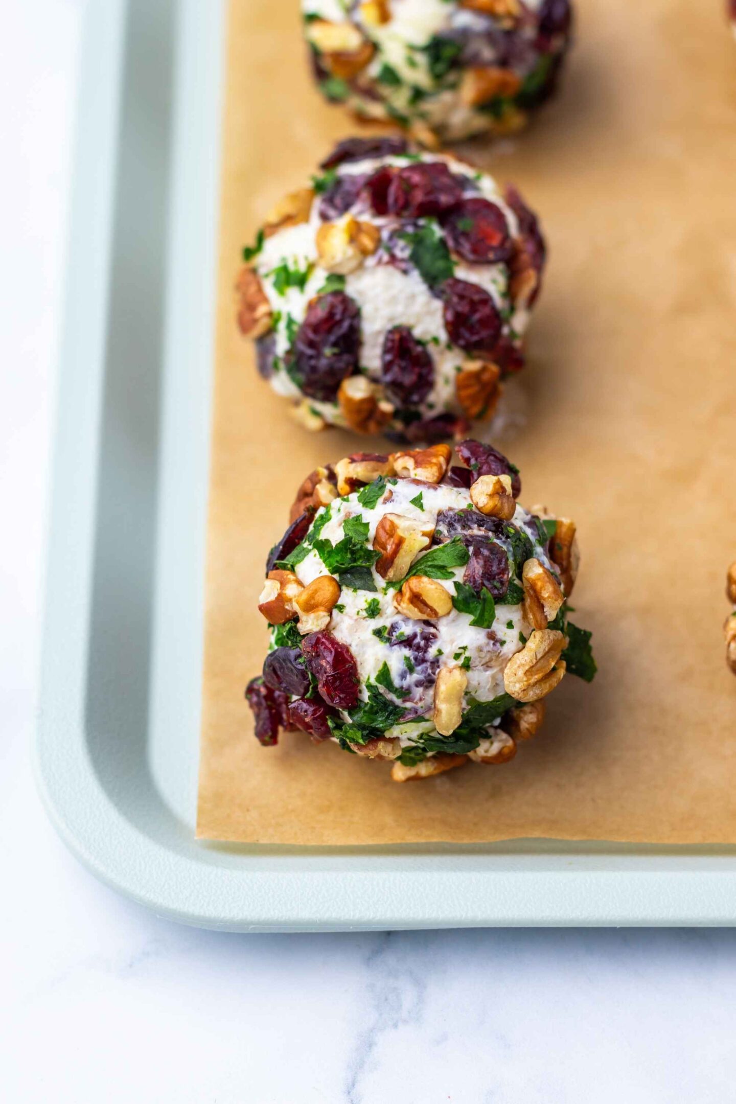 rolled cranberry cheese balls