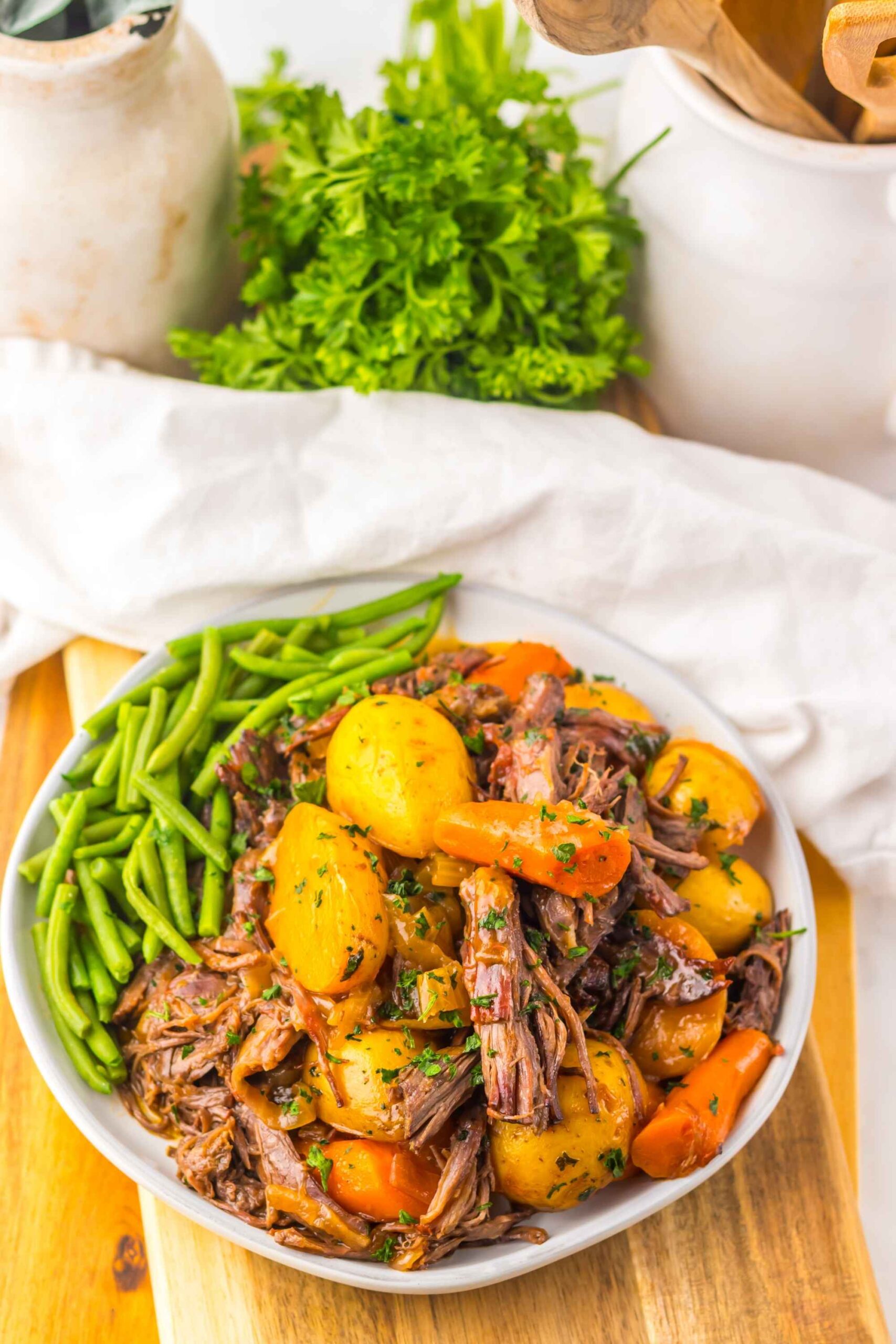 slow cooked catalina roast beef