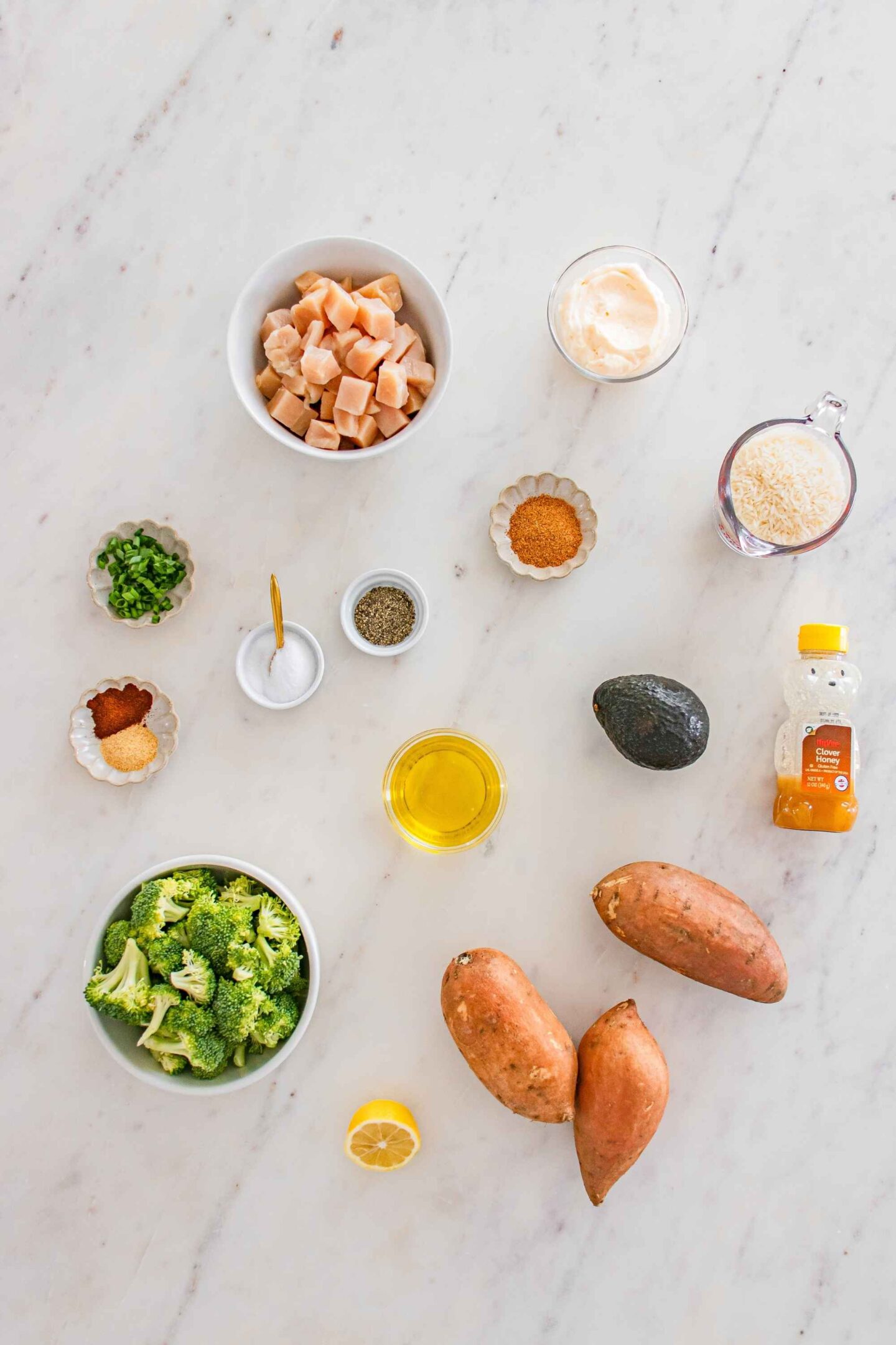 chicken and sweet potato rice bowl ingredients