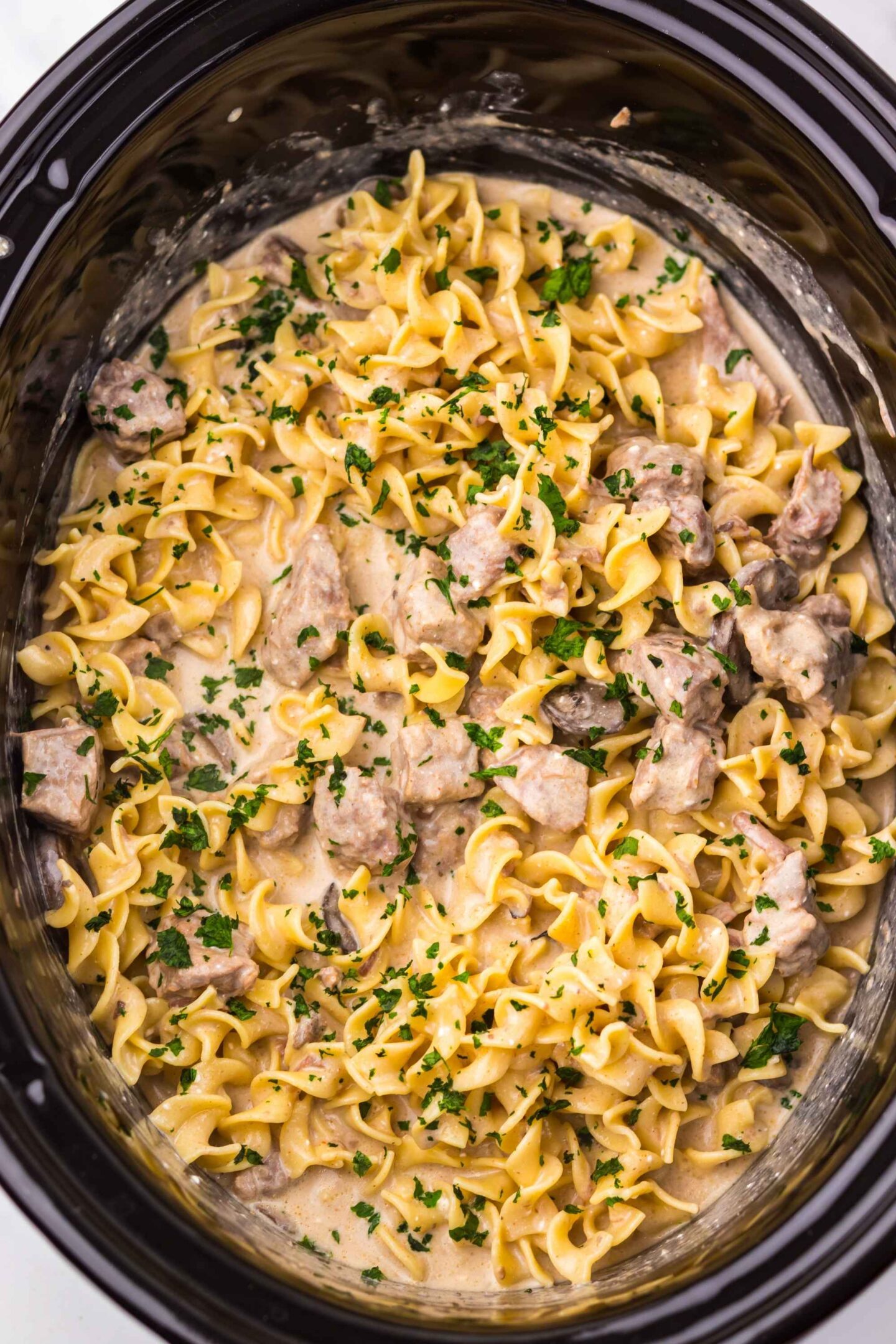 crockpot pasta stroganoff