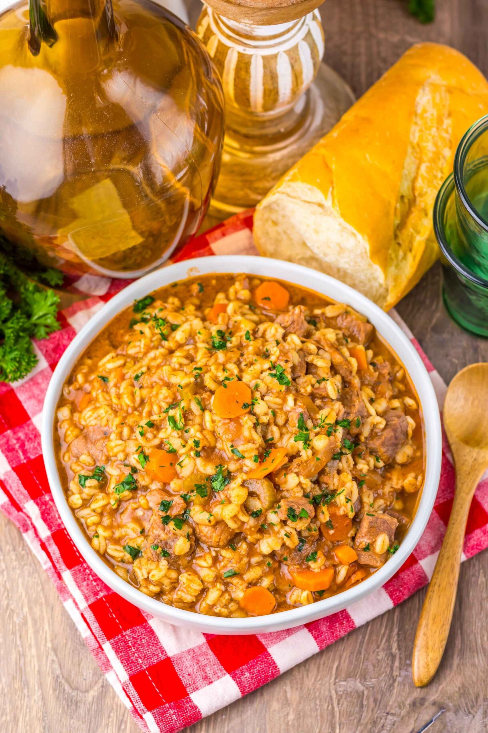 slow cooker beef barley soup
