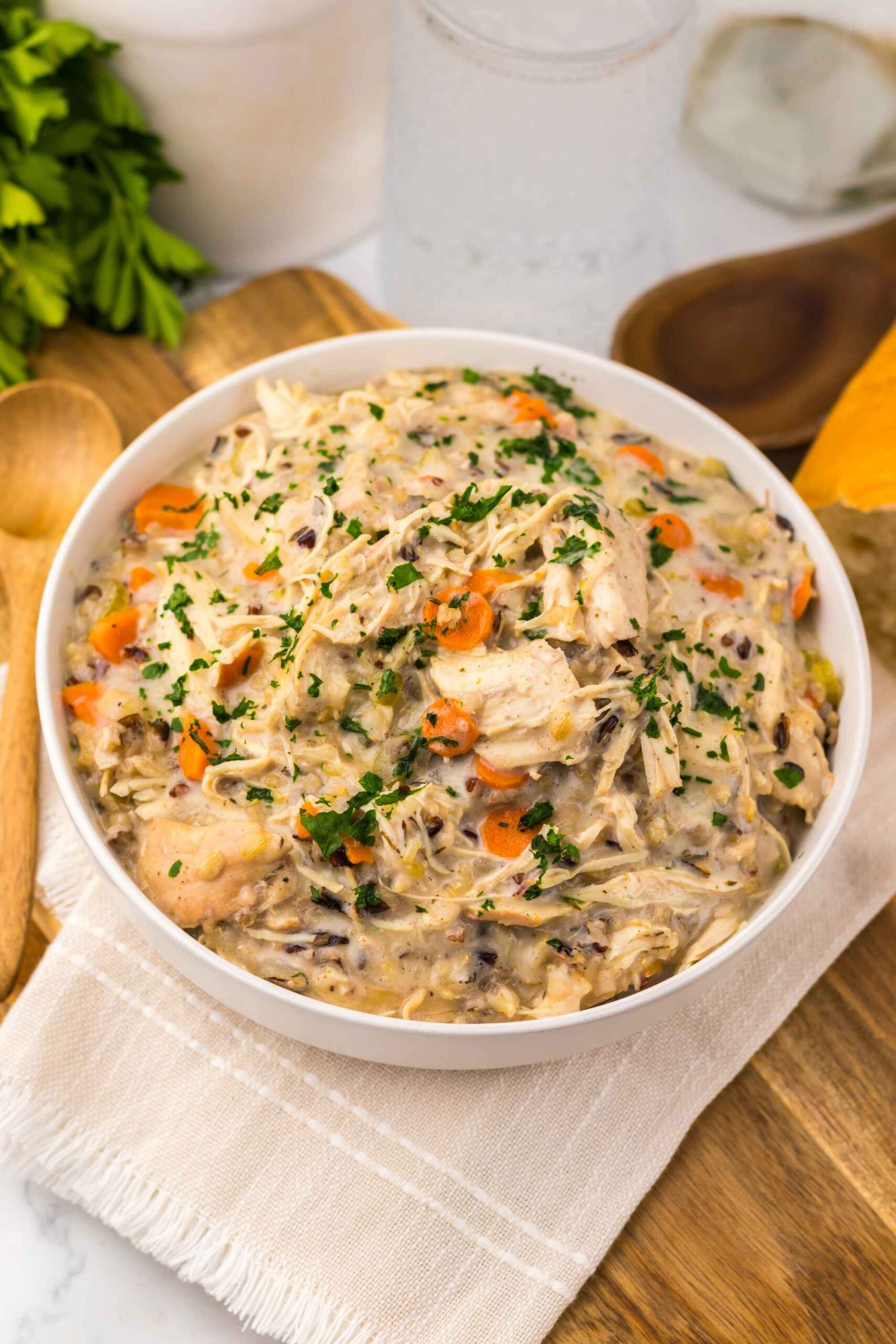 slow cooker chicken wild rice soup