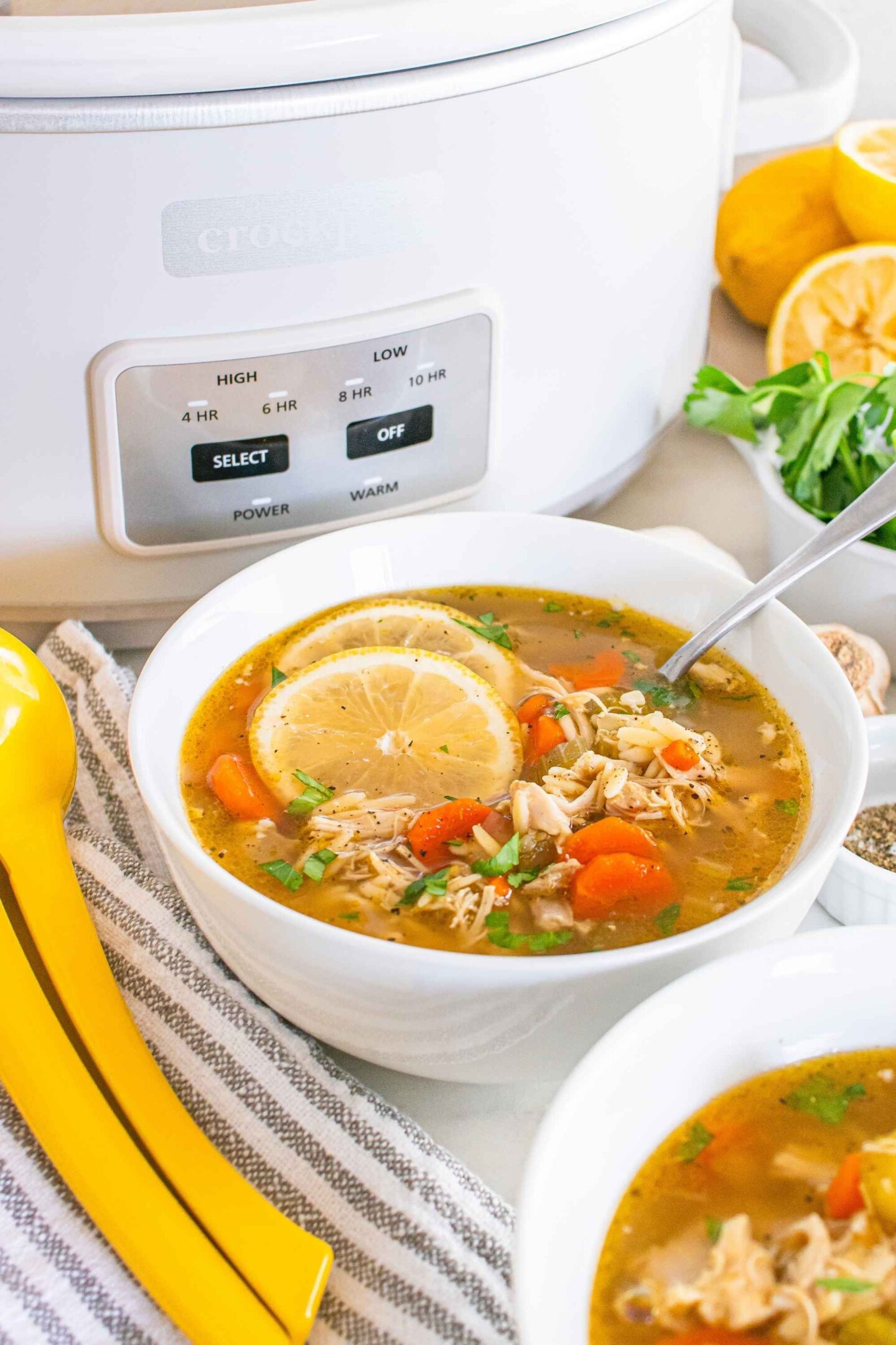 slow cooker lemon chicken soup