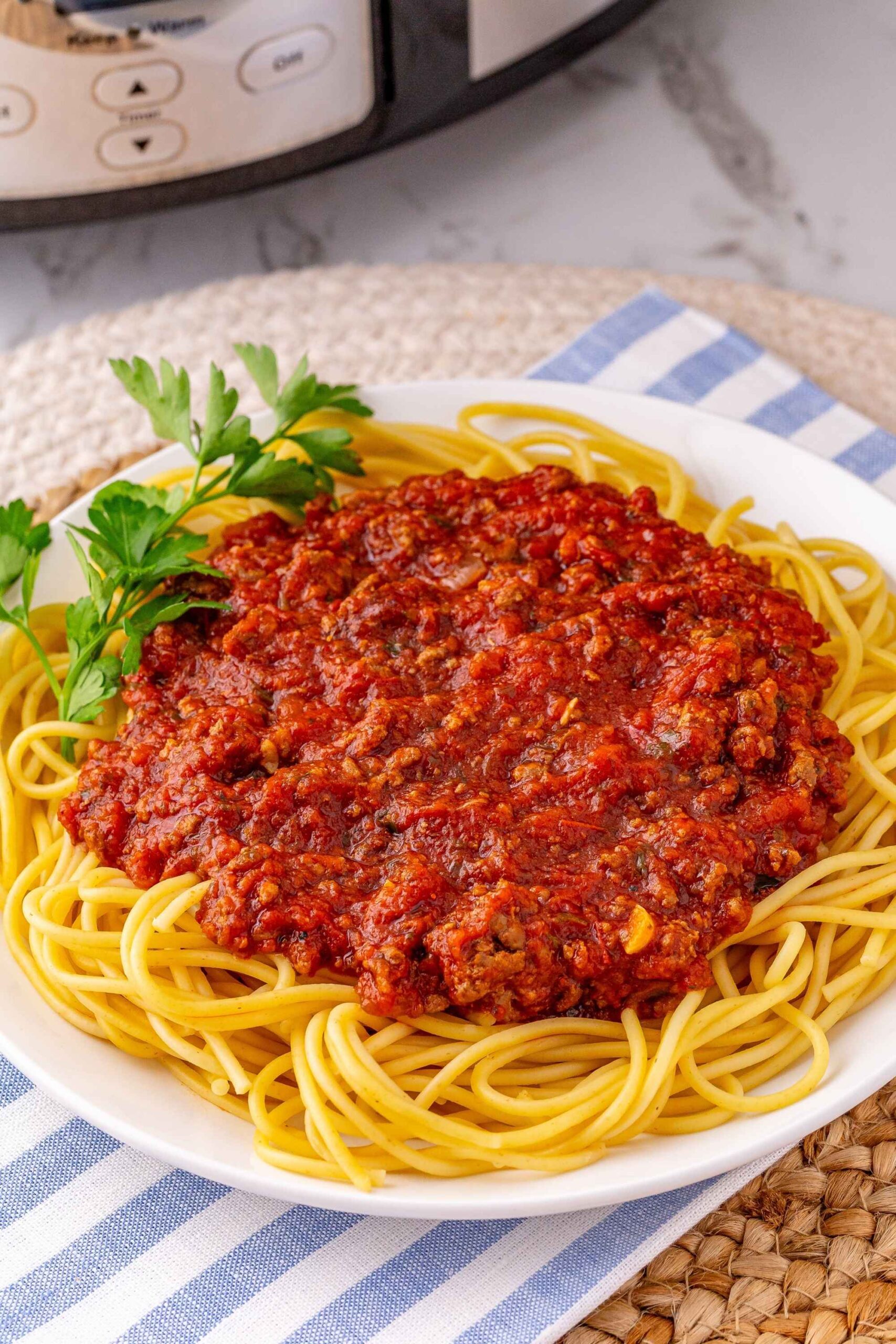 slow cooker meat sauce