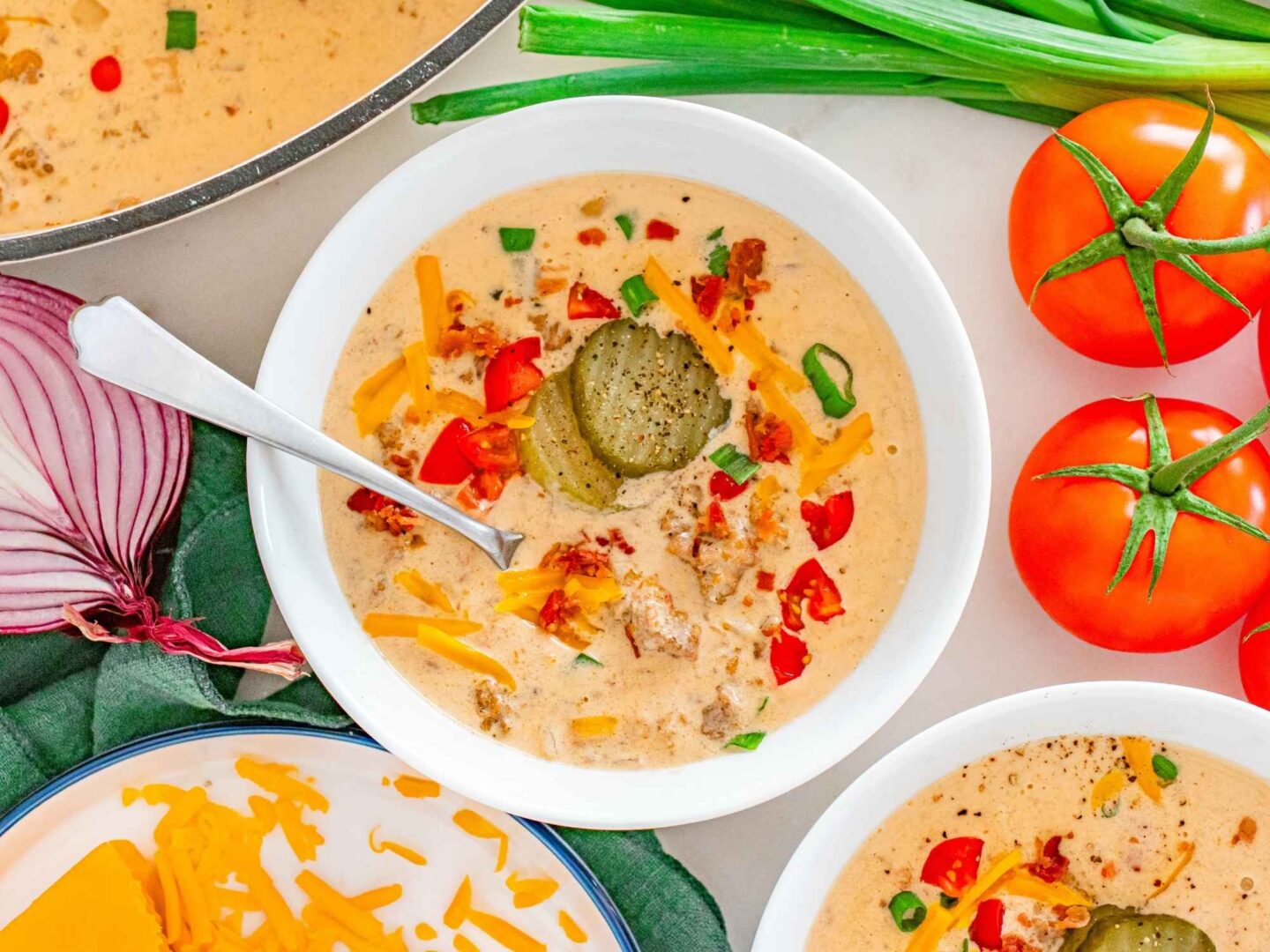 cheeseburger soup bowl