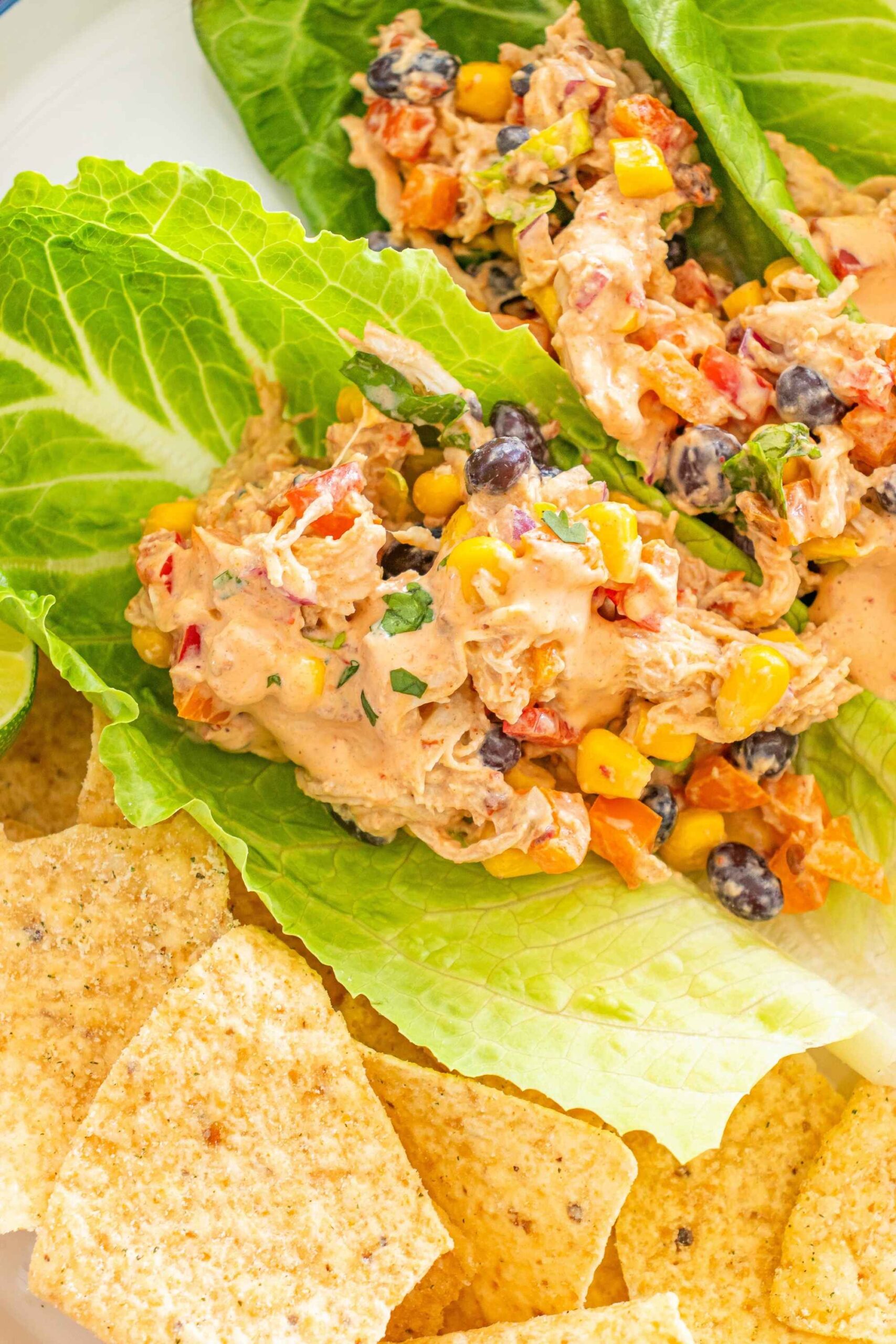 chipotle salad on romaine