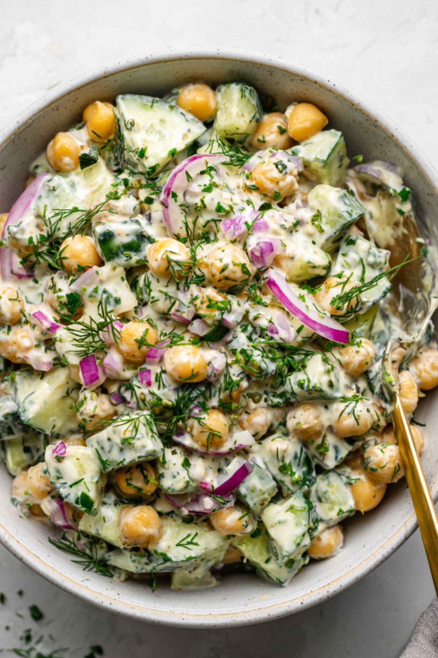 cottage cheese chickpea salad
