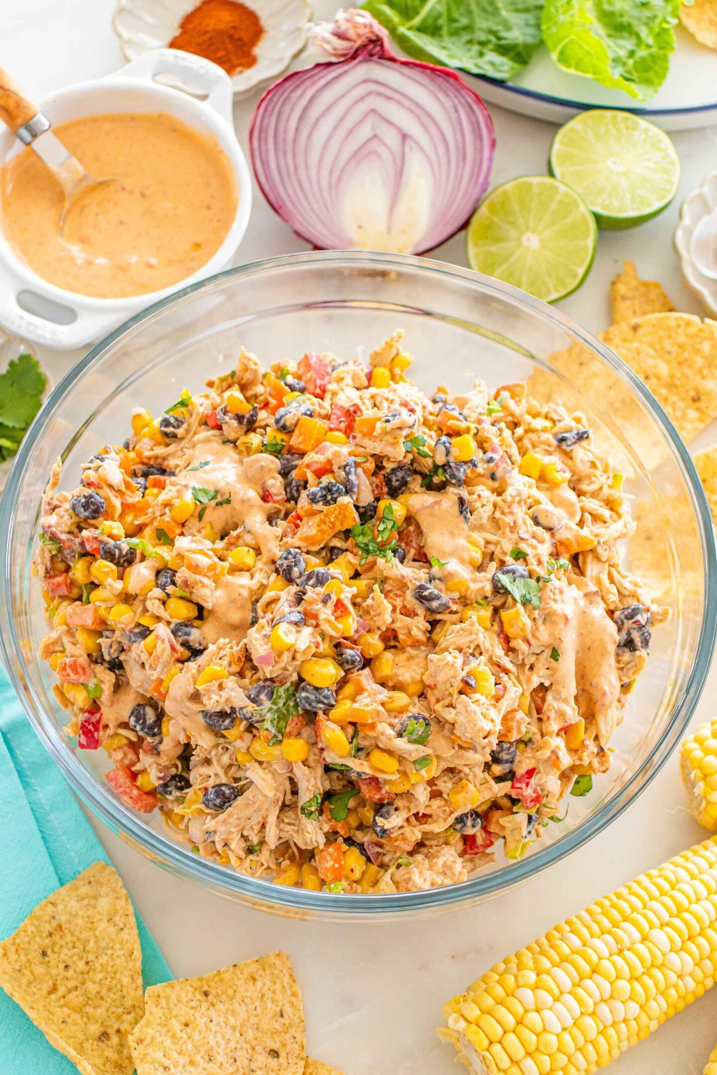 high protein chipotle chicken salad
