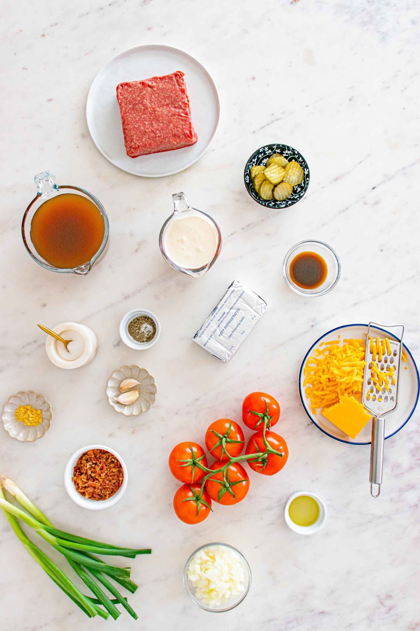 keto cheeseburger soup ingredients